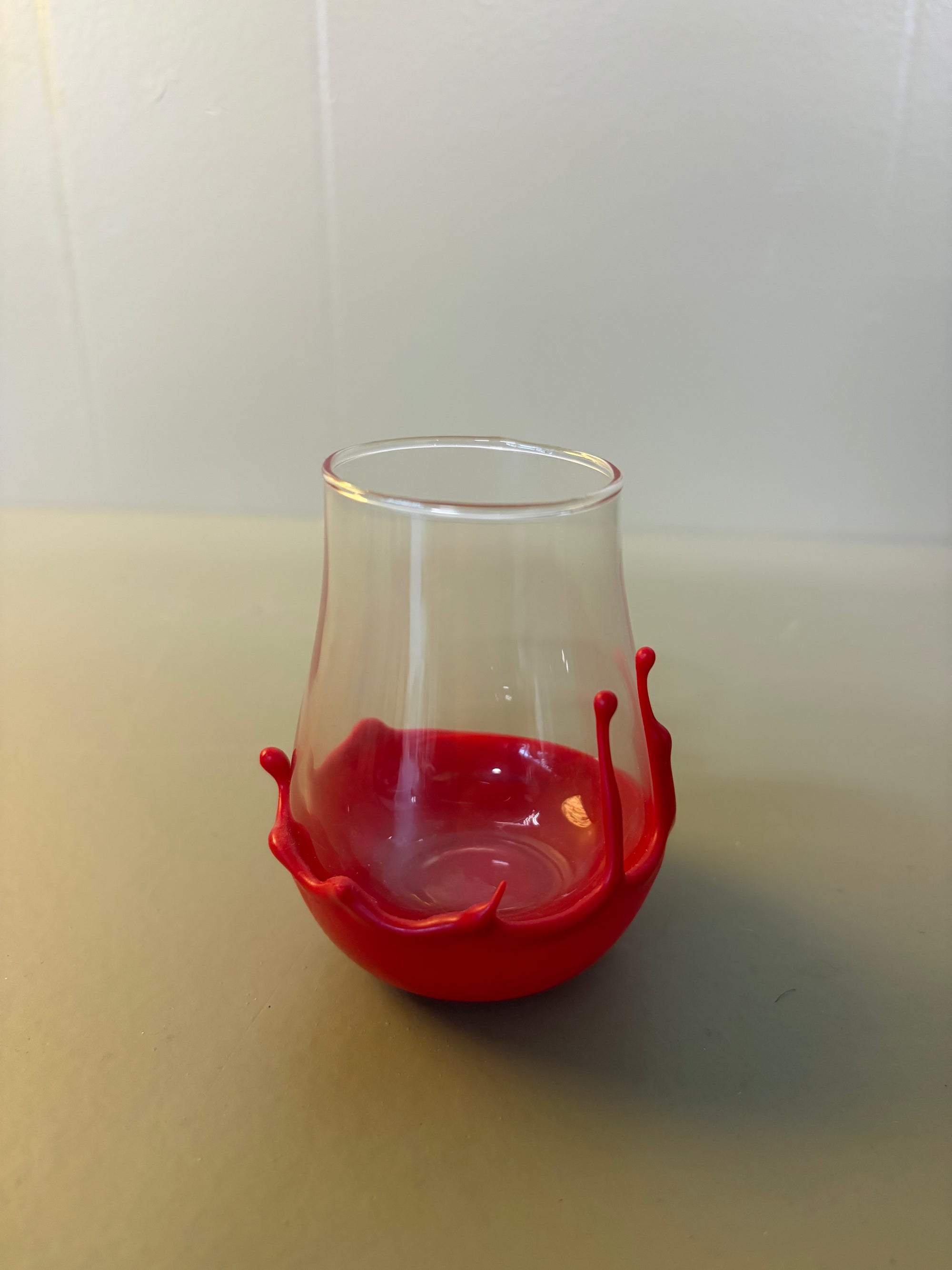 Red  Tasting Glass