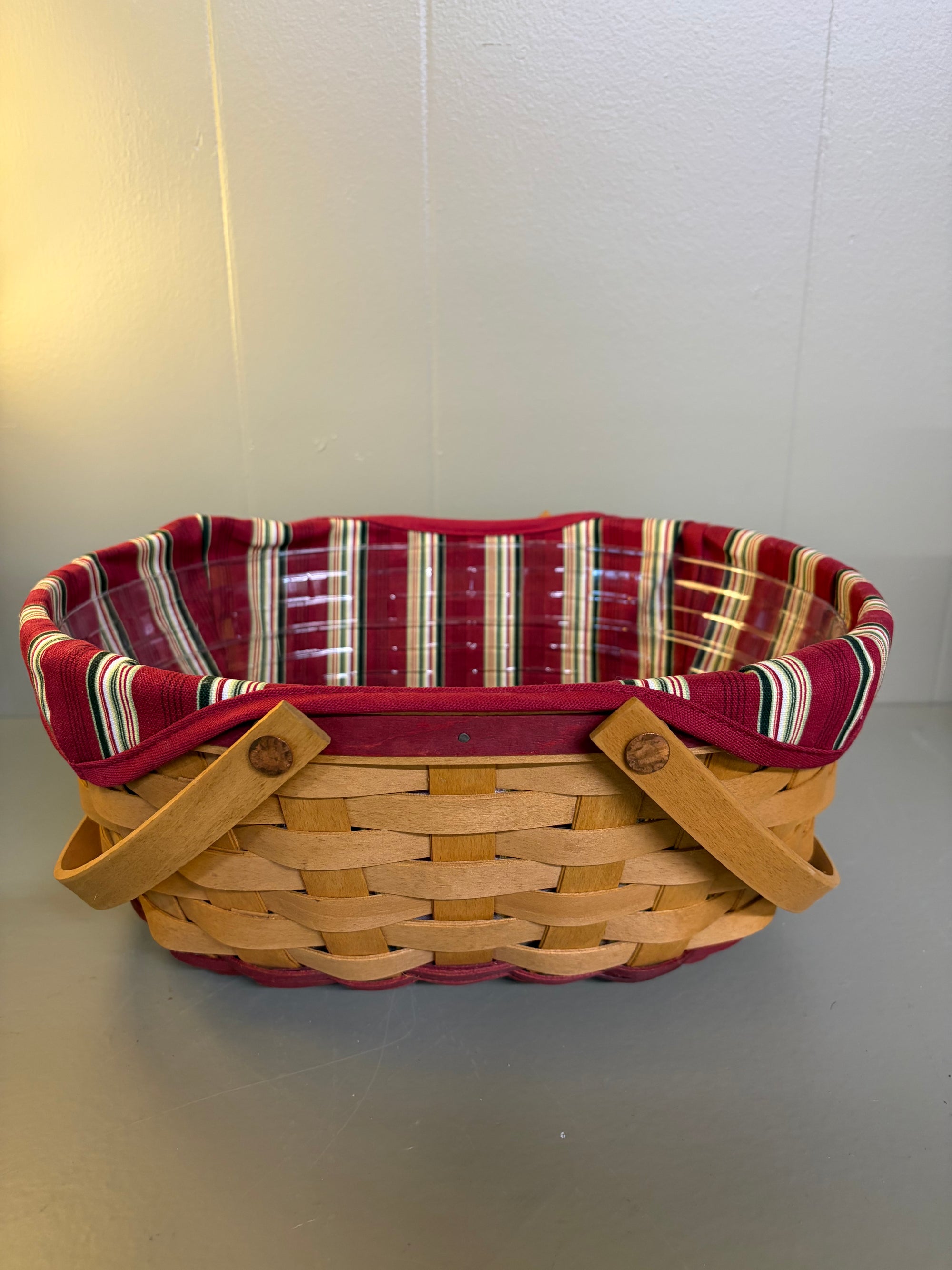 Longaberger Wicker Basket With Handles