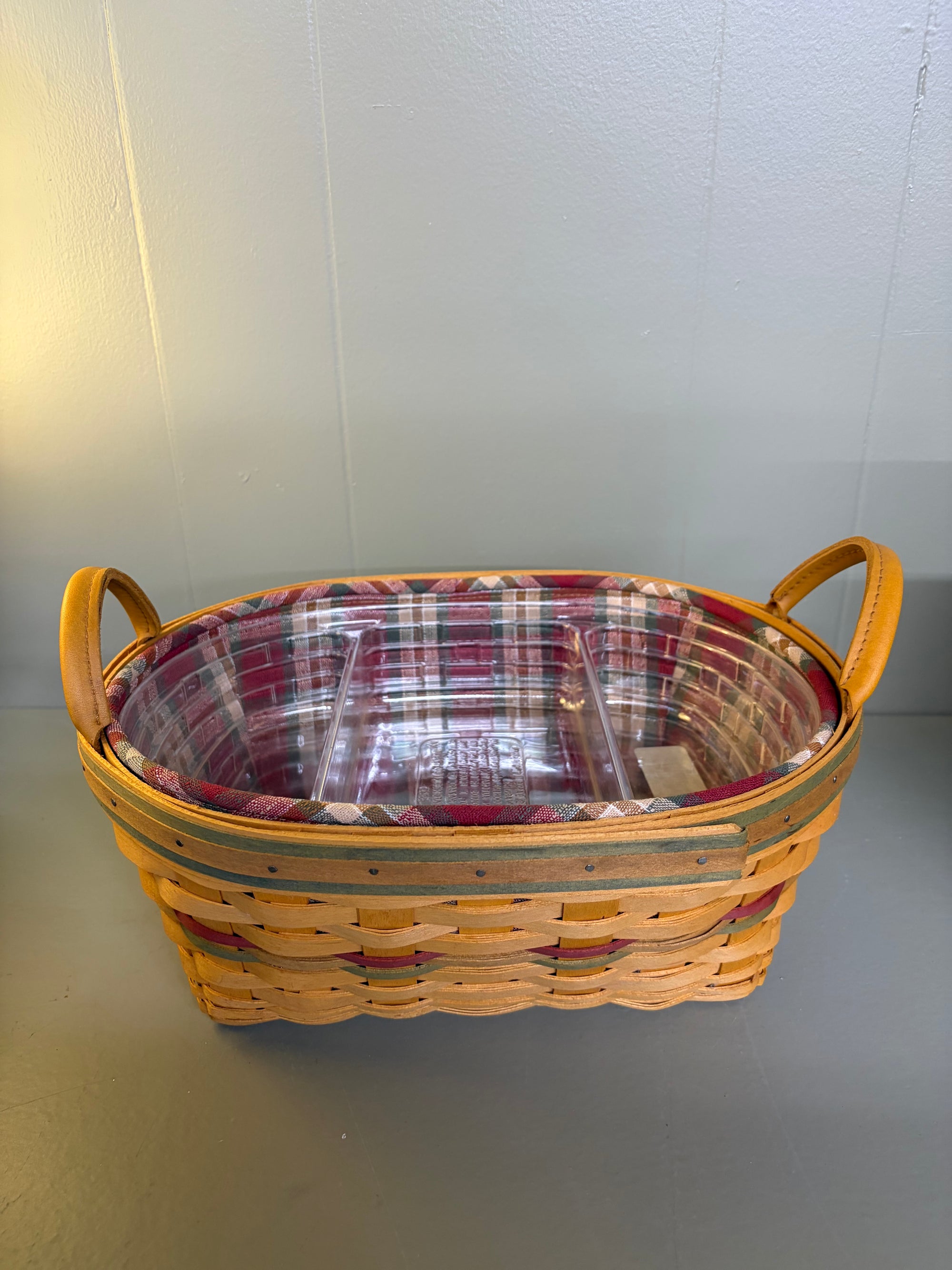 Longaberger Wicker Basket With Handles