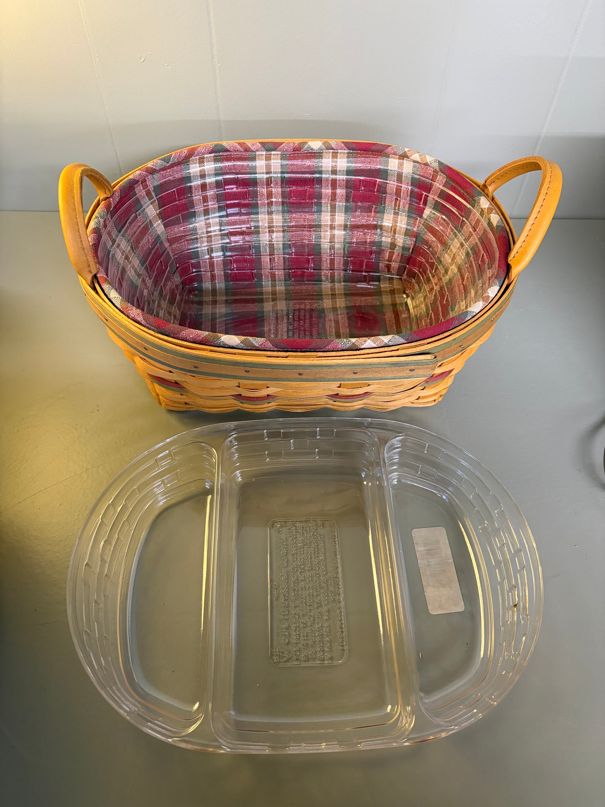 Longaberger Wicker Basket With Handles