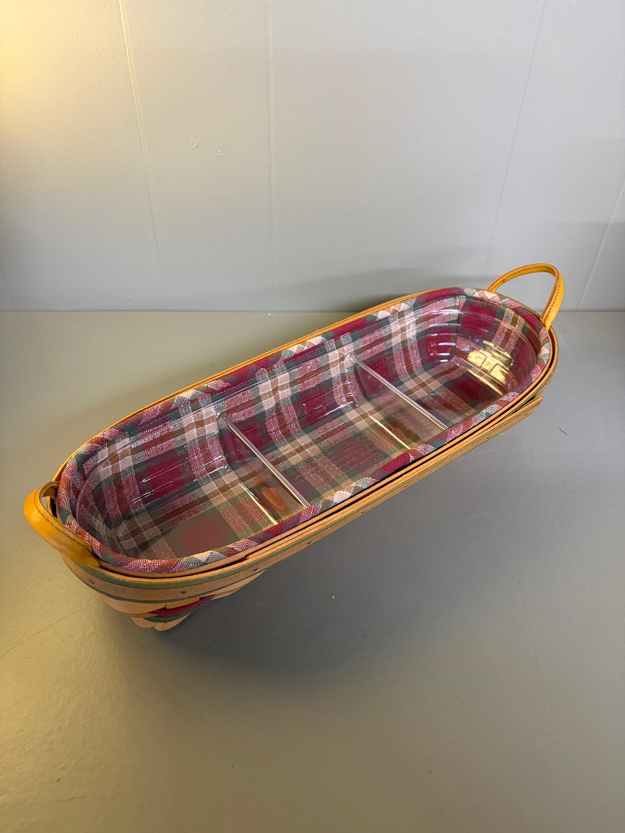 Longaberger Wicker Basket With Handles