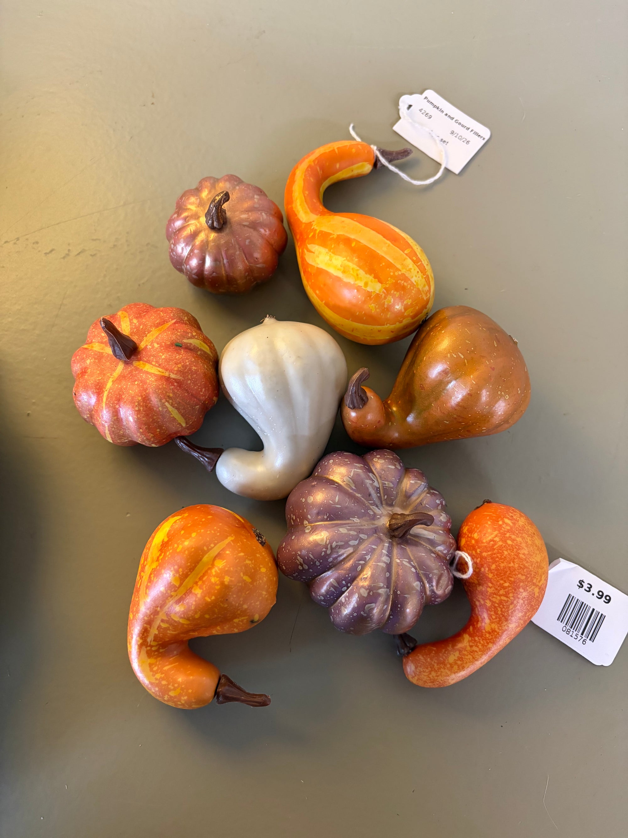 Pumpkin and Gourd Fillers, 4 pc set