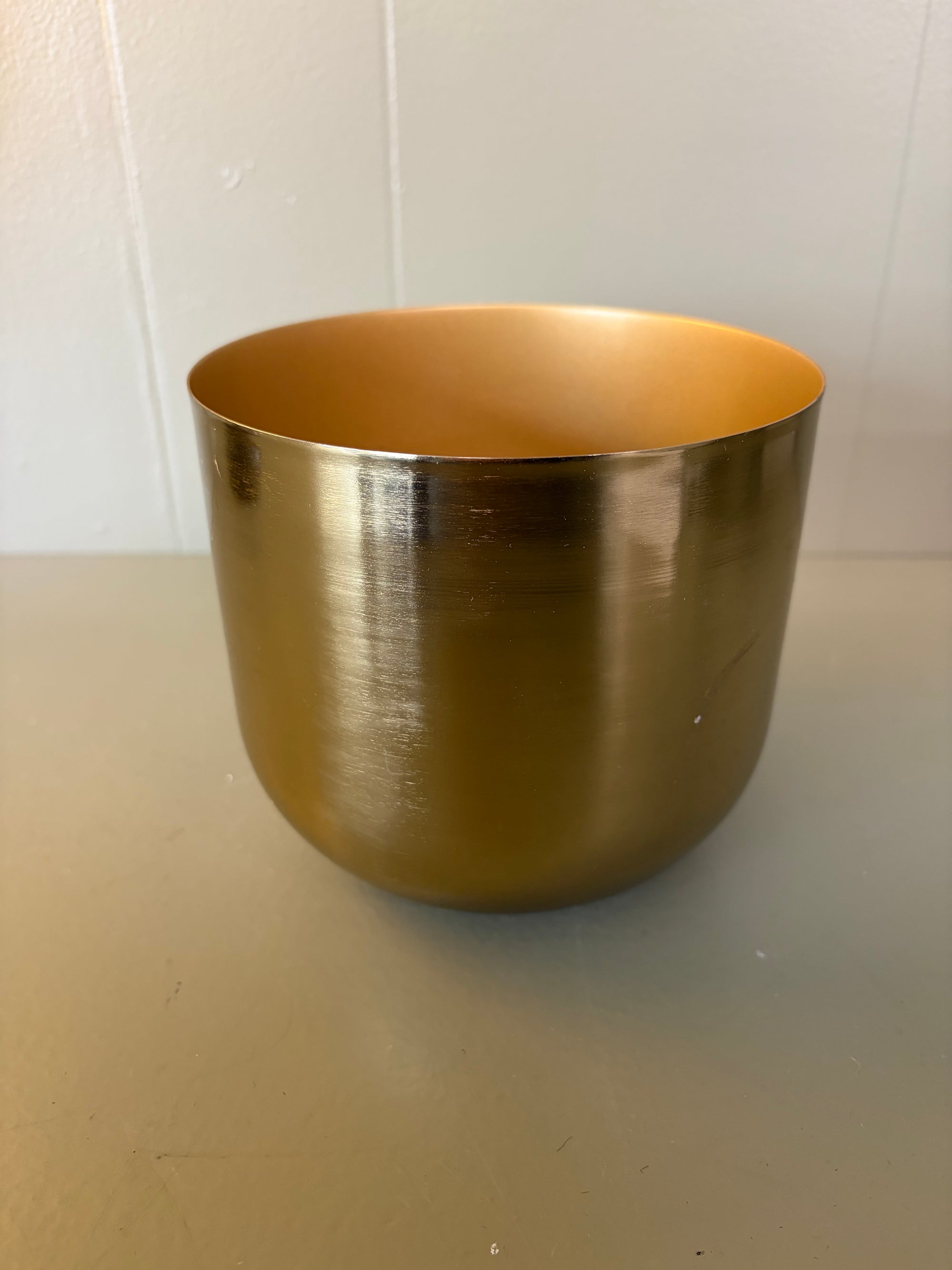 Gold Metal Planter