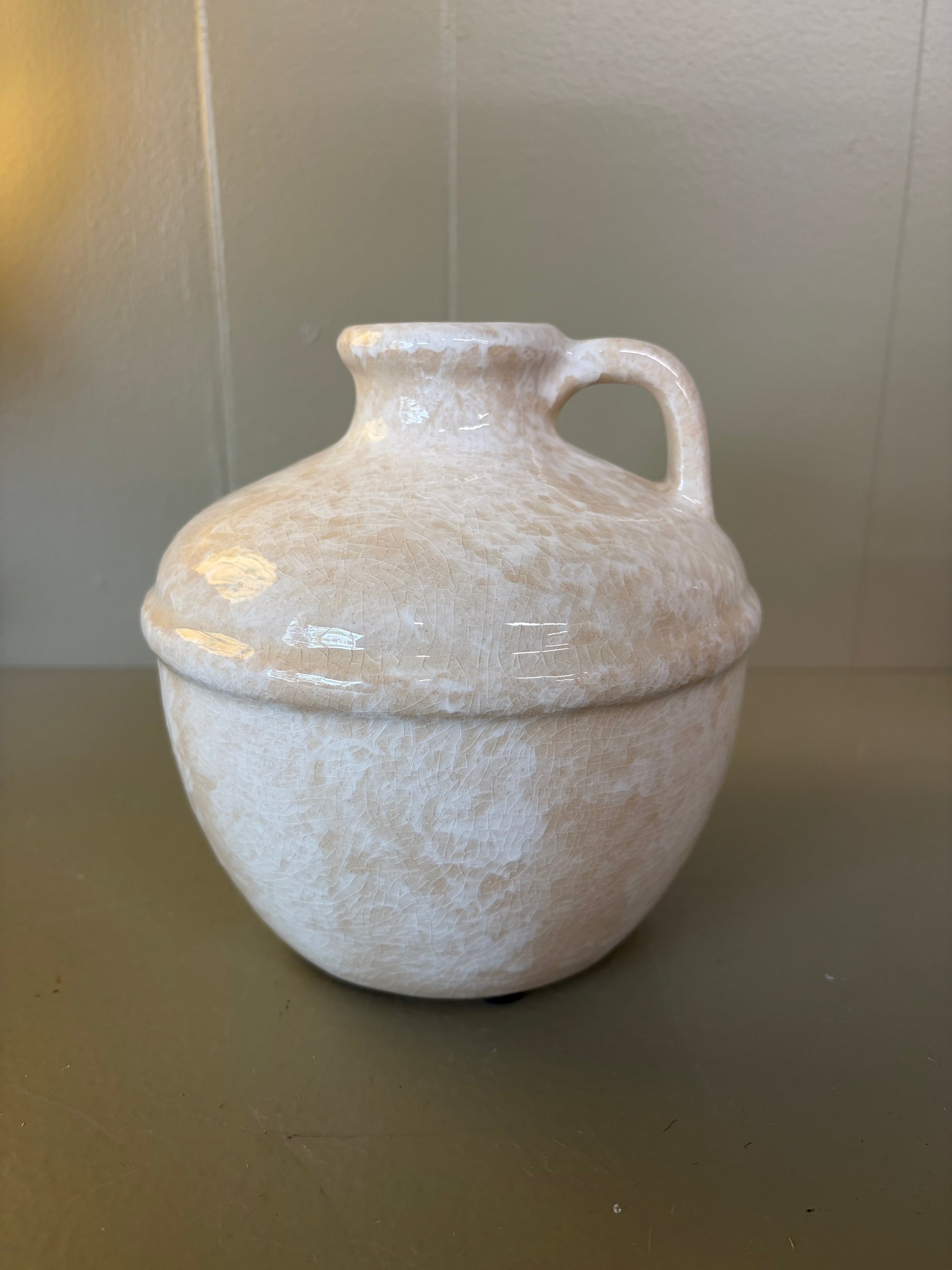 Cream and White Vase