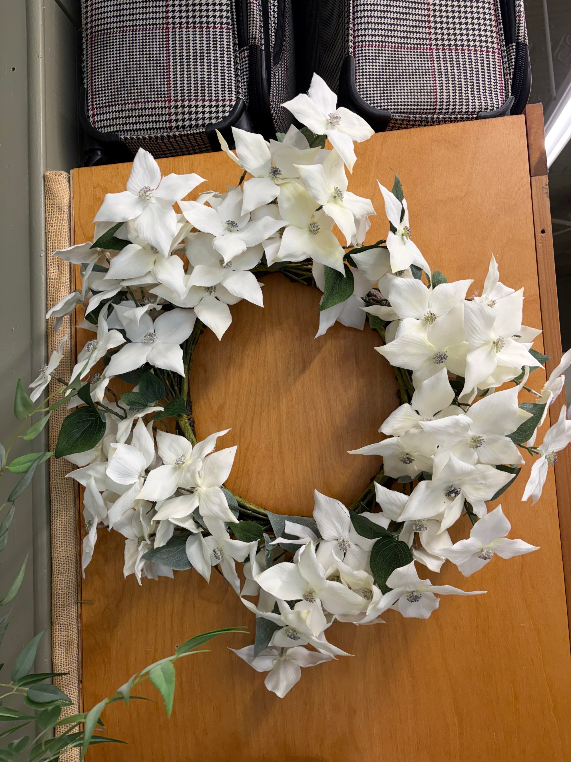 White Flower Wreath