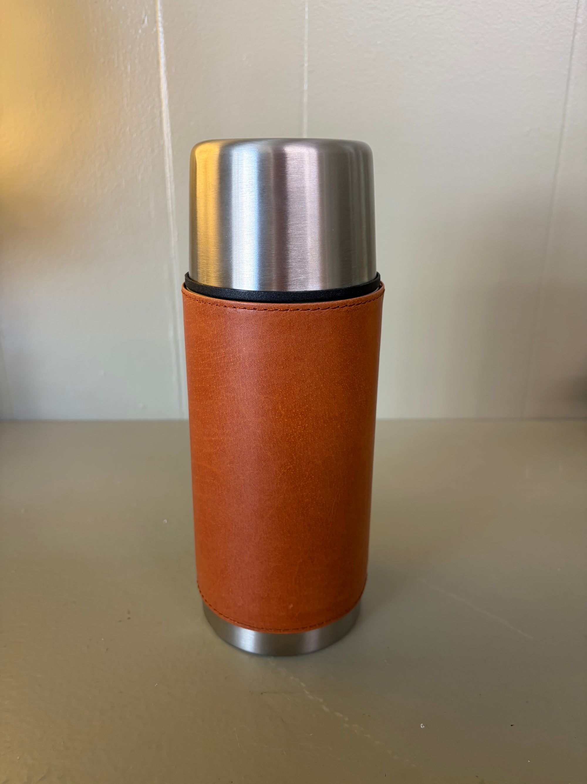 Pottery Barn Leather Thermos