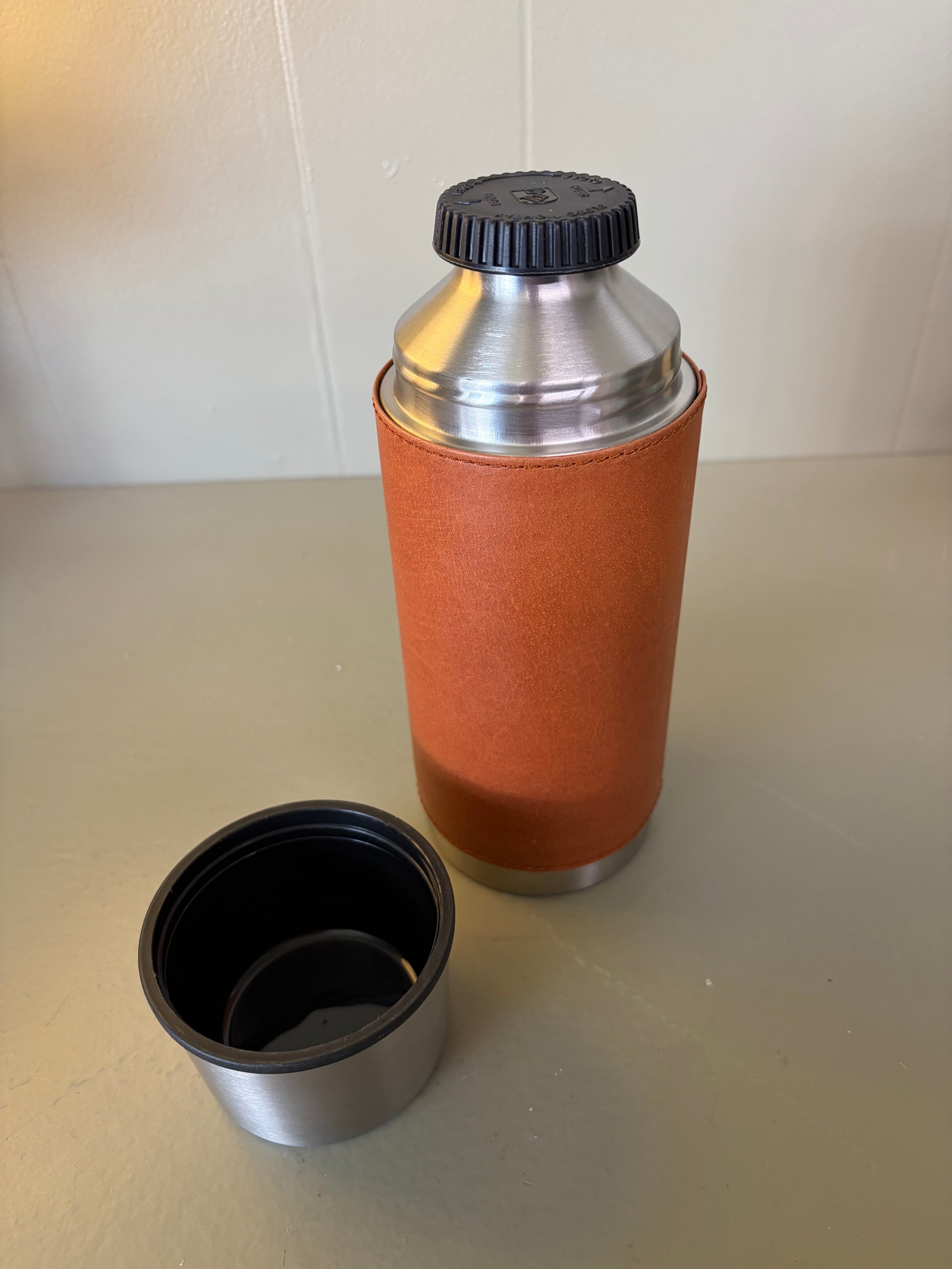 Pottery Barn Leather Thermos