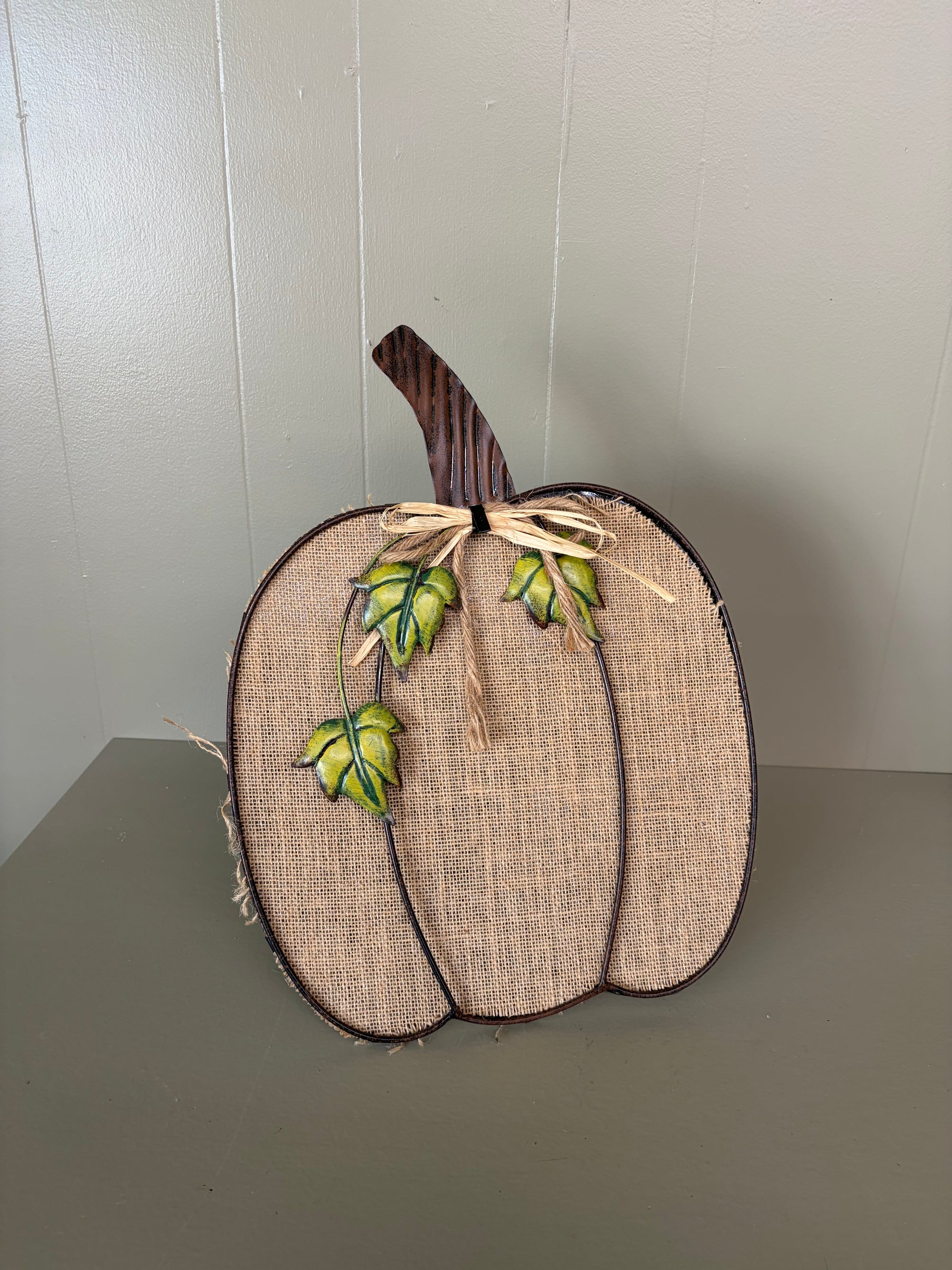 Metal Standing Pumpkin Art