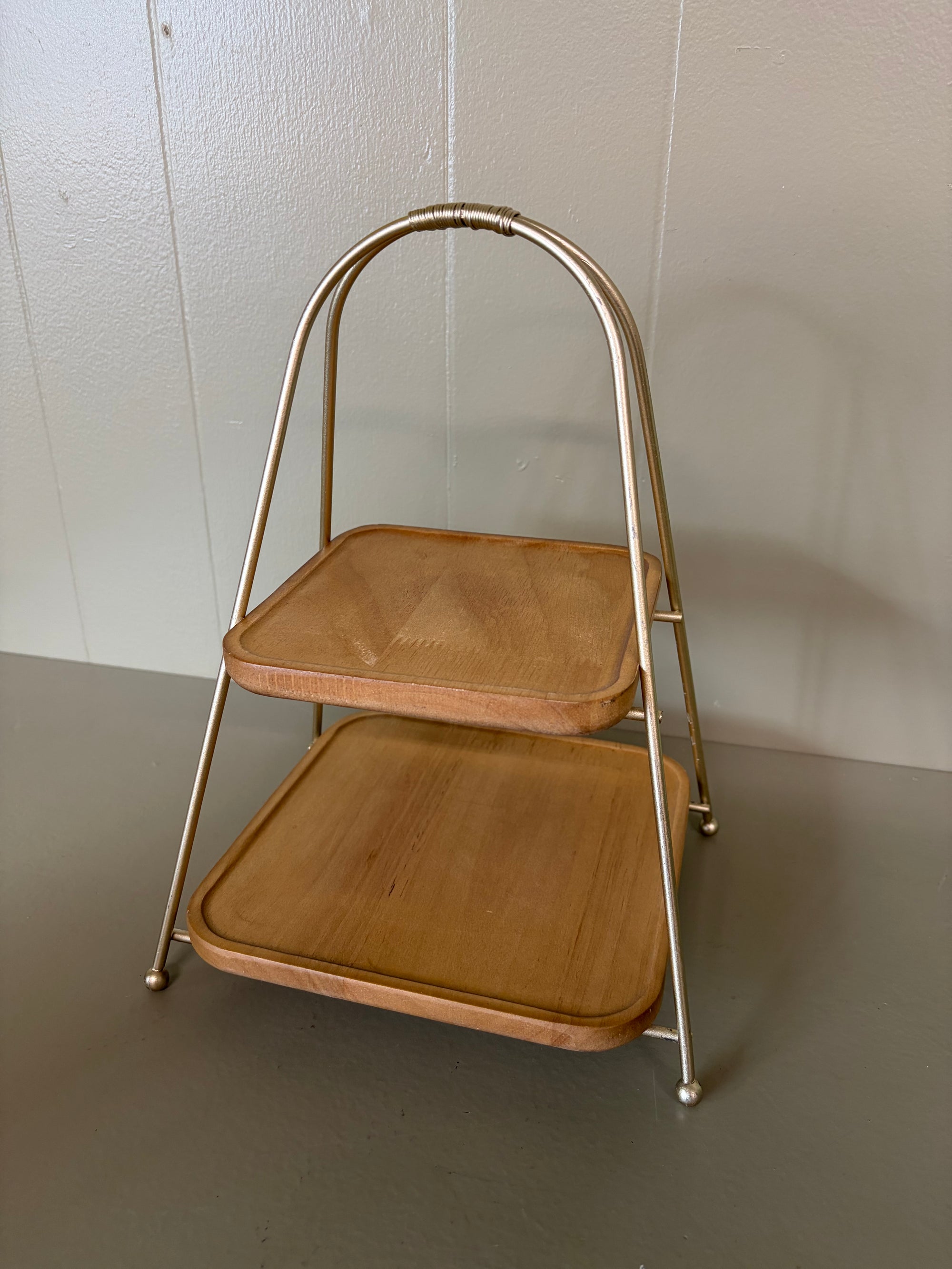 2-Tier Bamboo Stand
