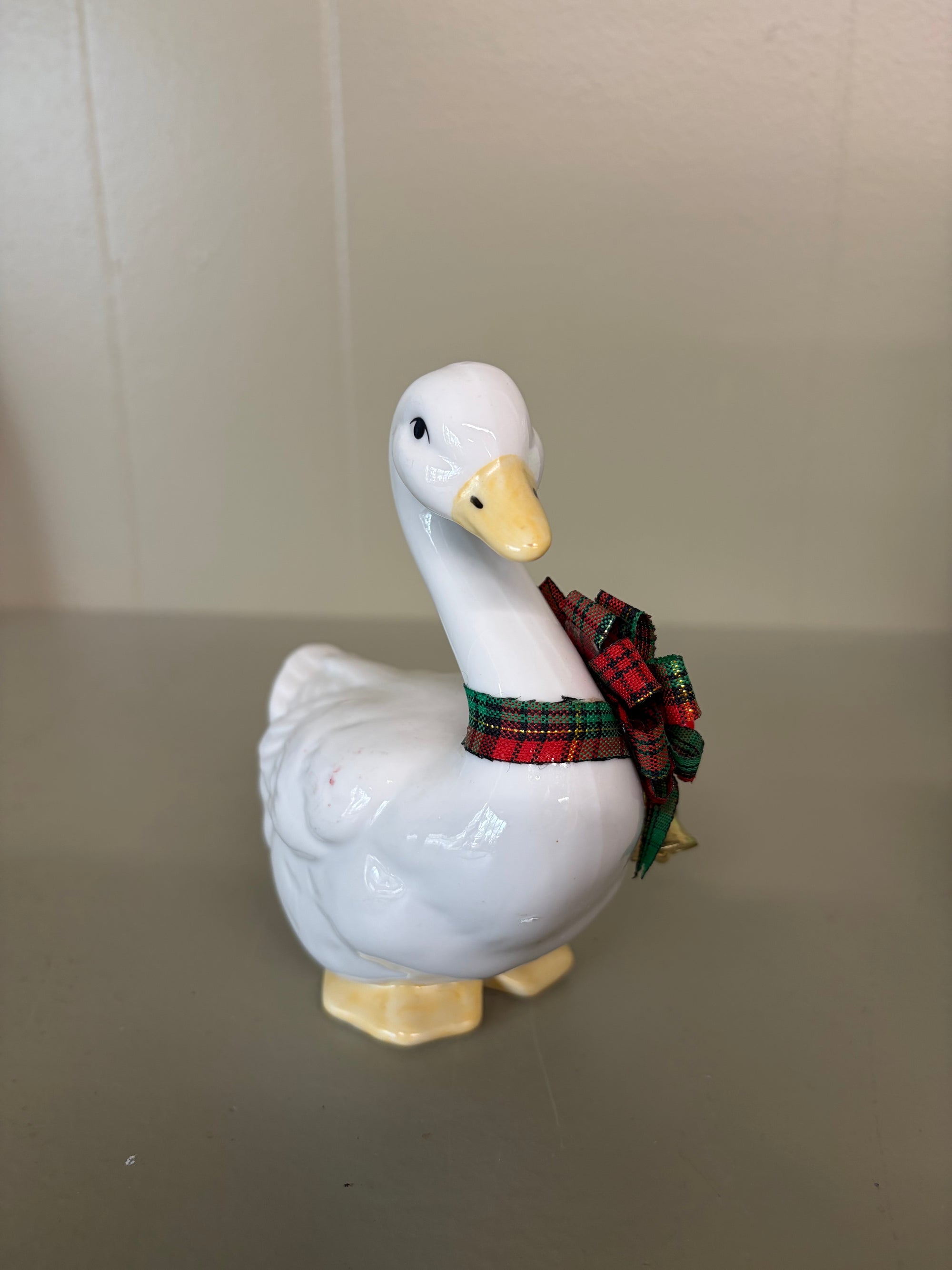 Christmas Goose Figurine