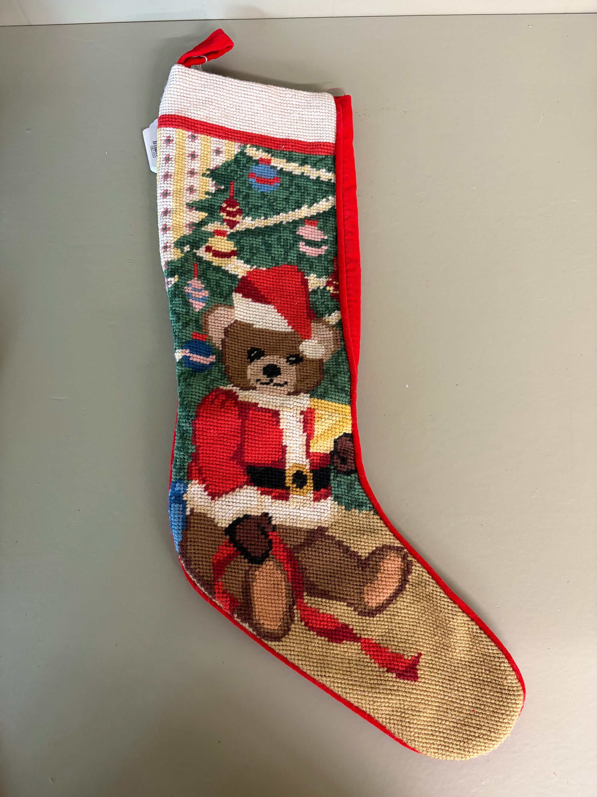 Santa Teddy Bear Stocking