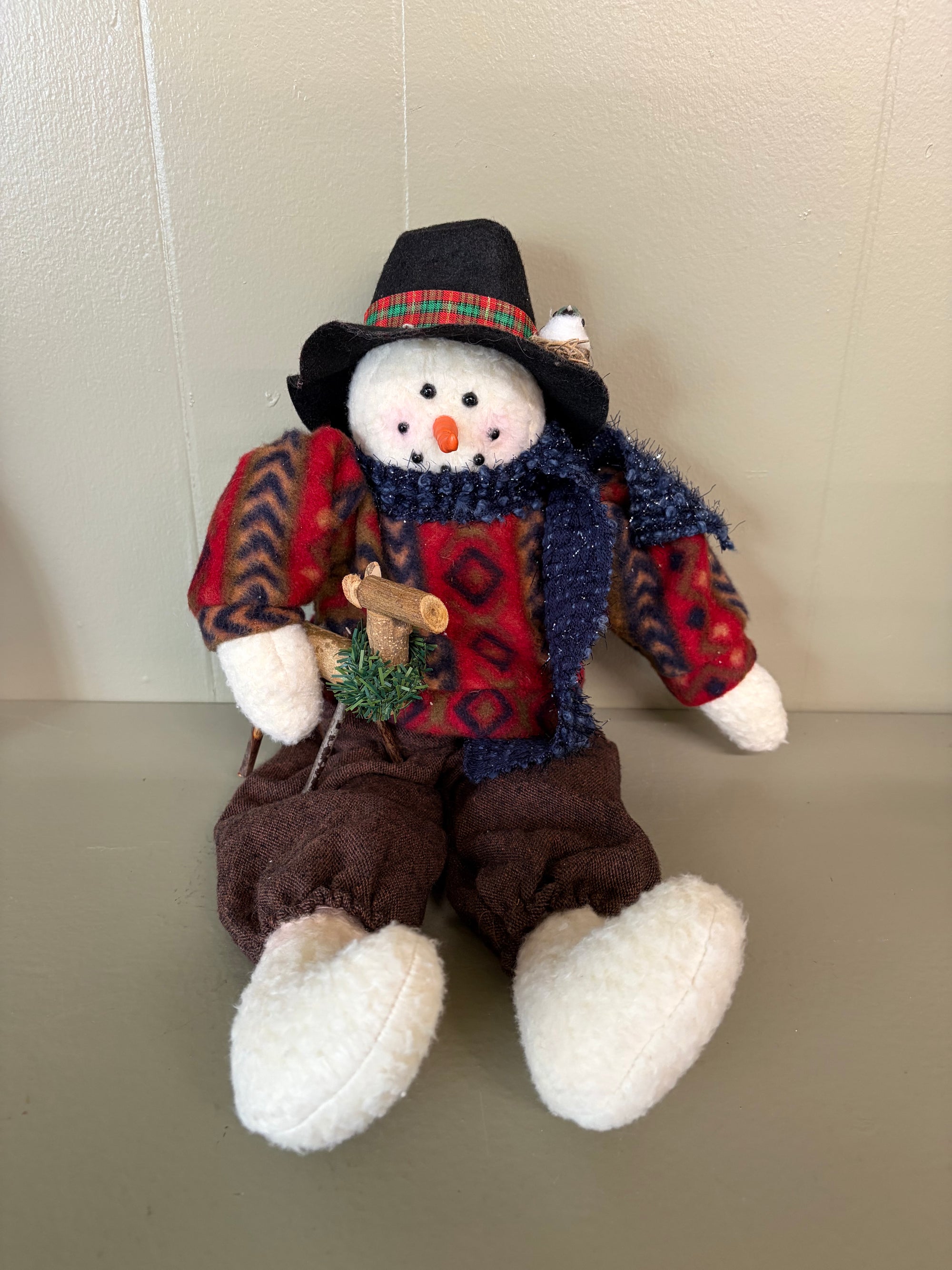 Sitting Plush Snowman