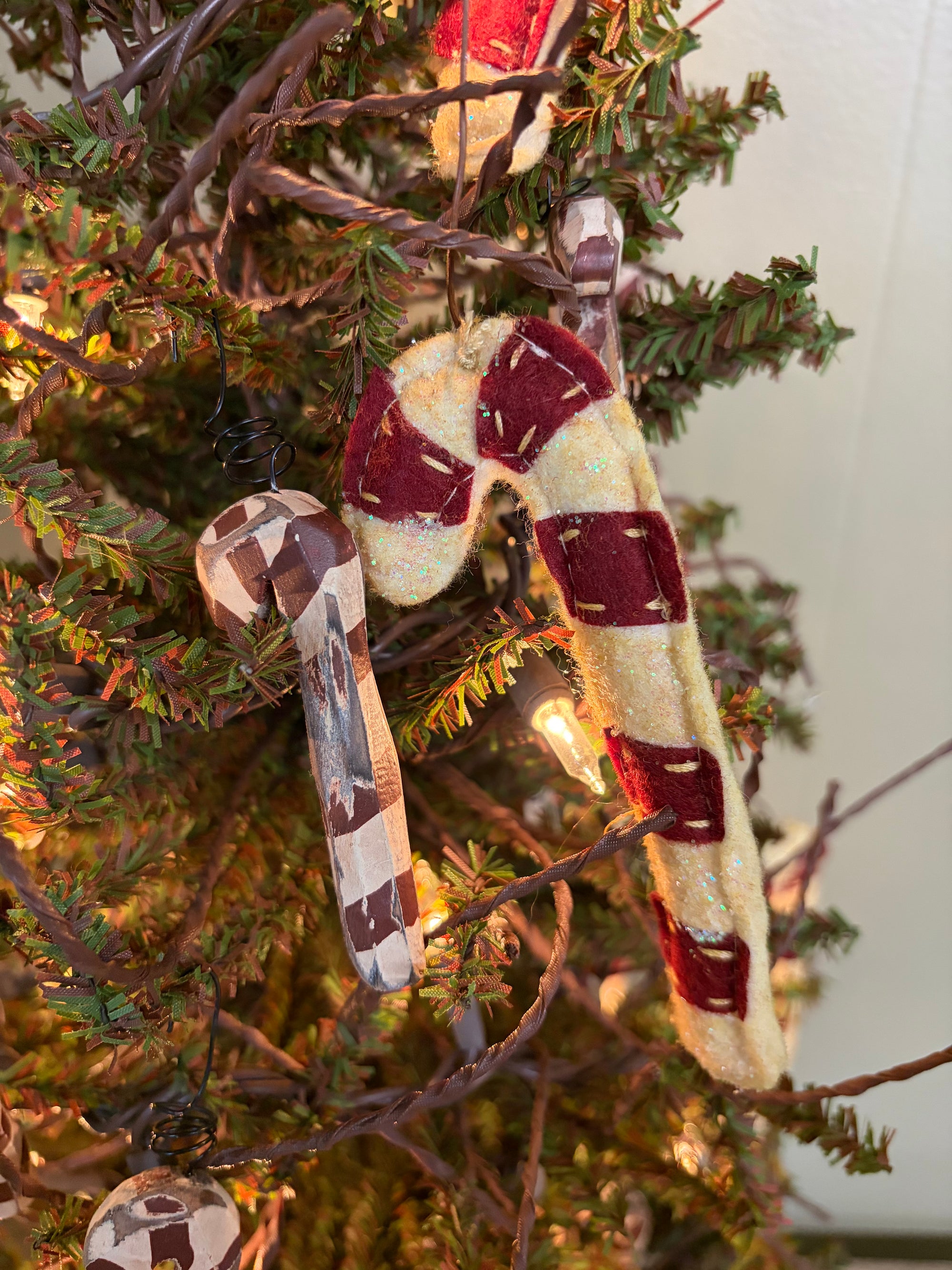 Christmas Tree w/ Candy Cane Ornaments