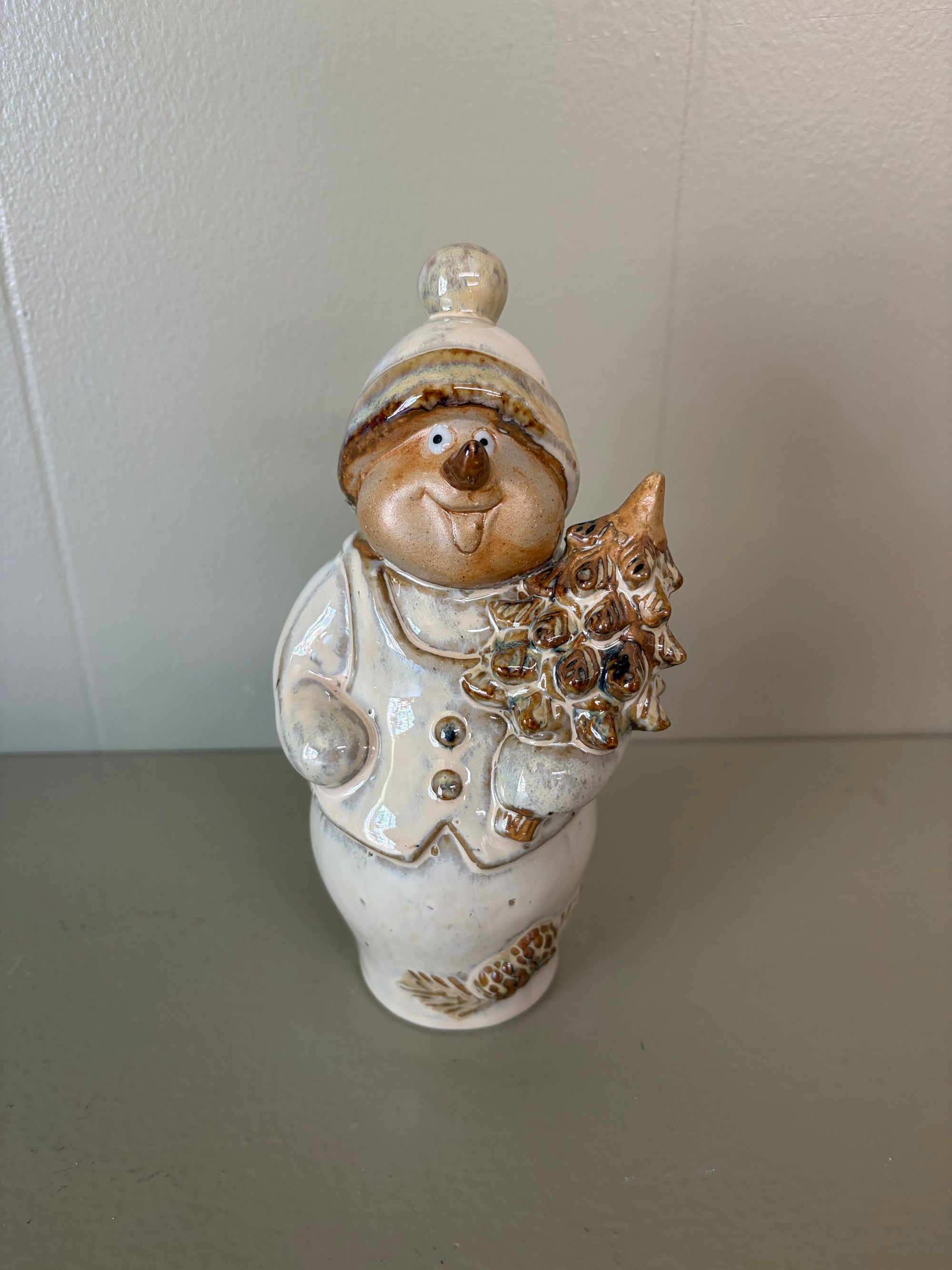Ceramic Smiling Snowman