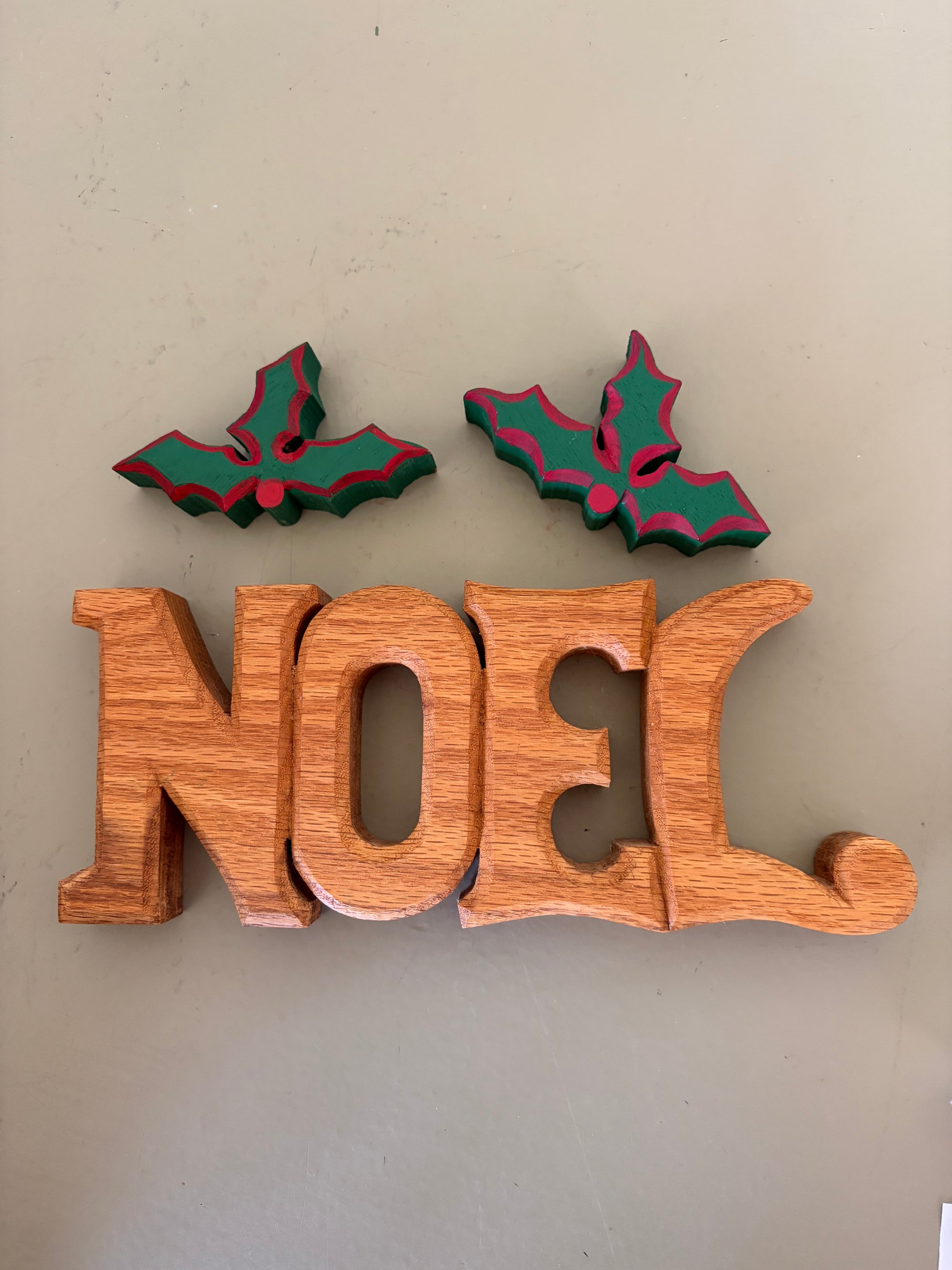 Wooden Noel, 3 pc set (As Is)