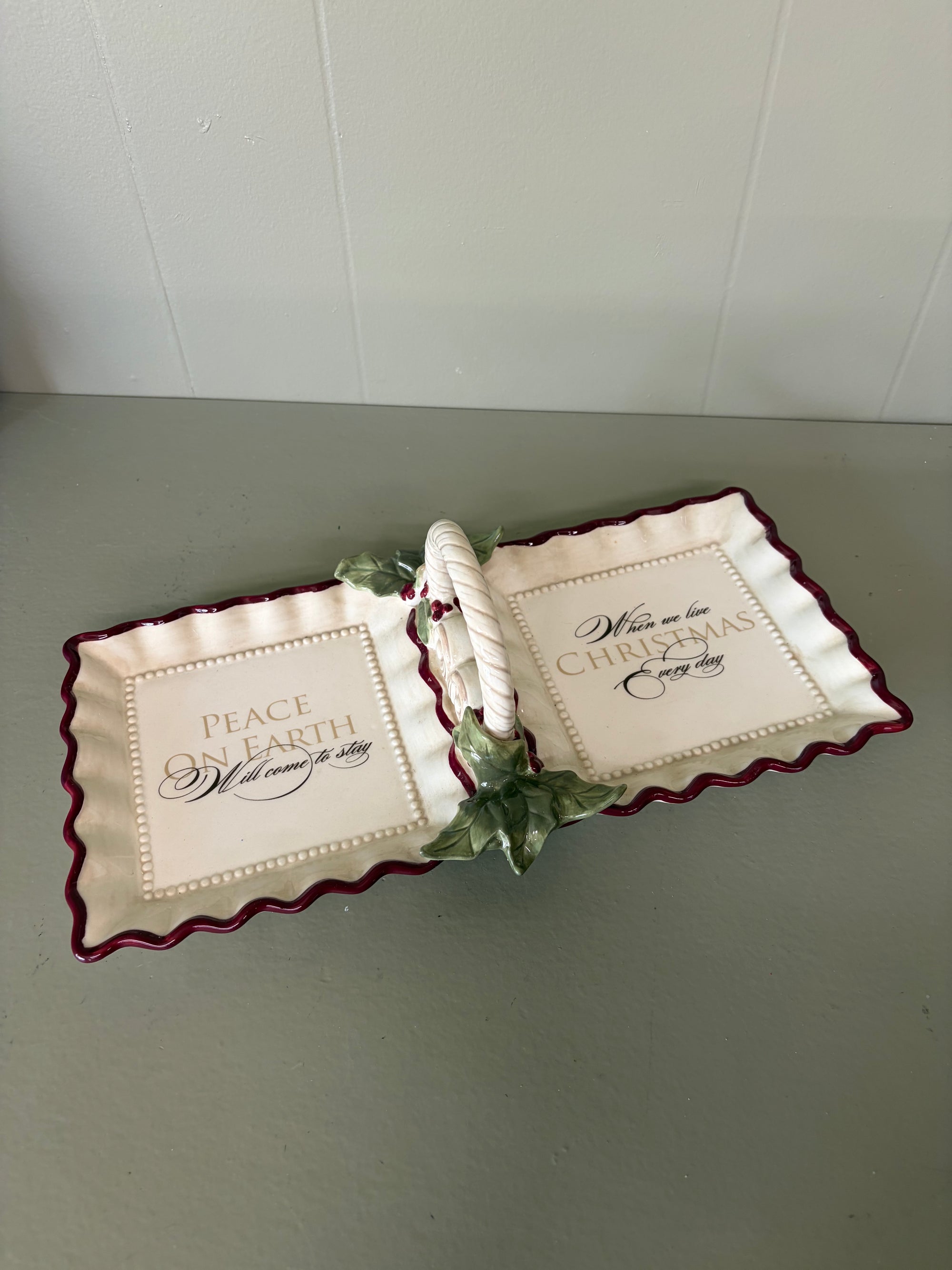 Double-Section Serving Dish
