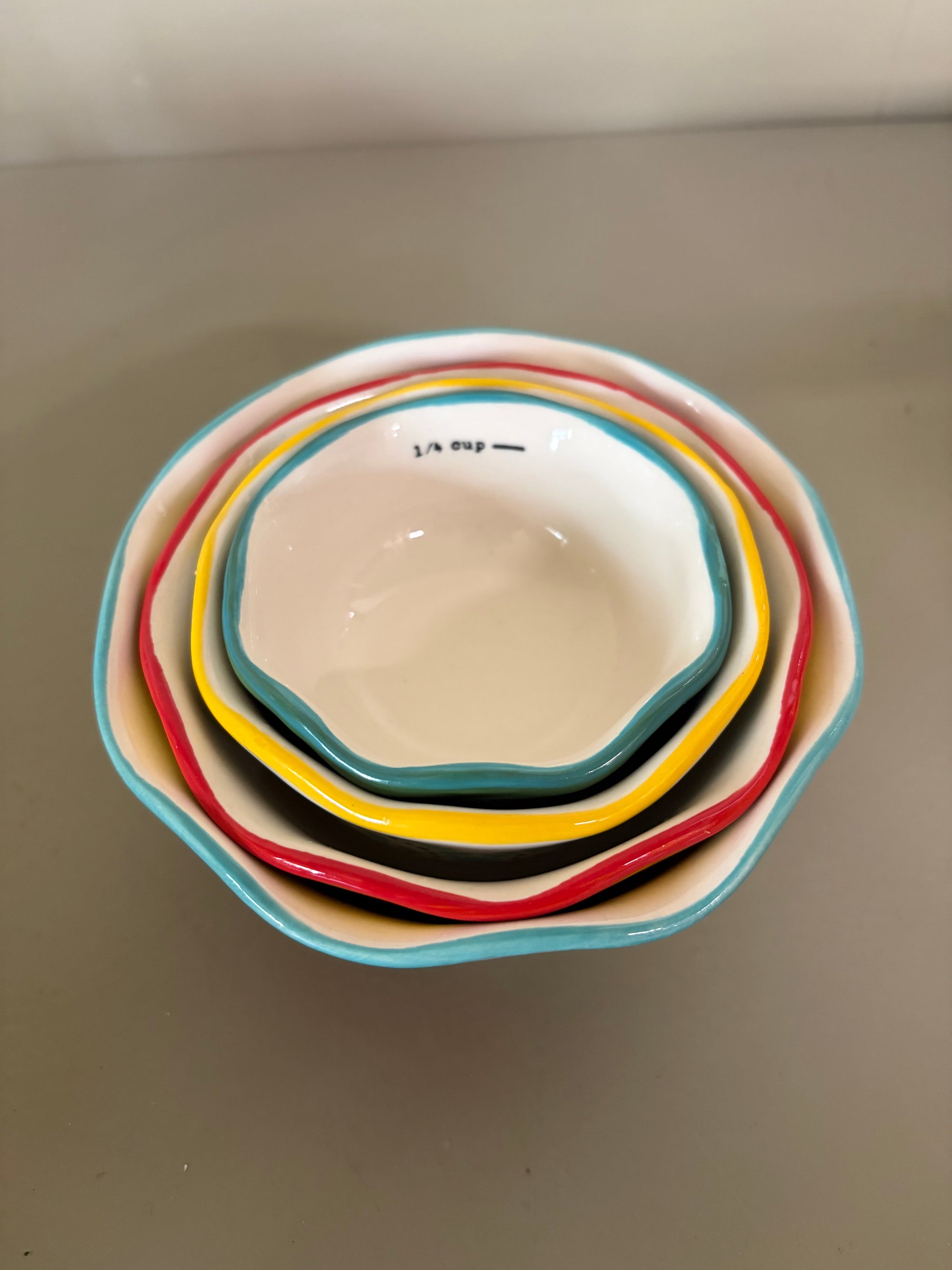 Ceramic Measuring Bowls, Set of 4