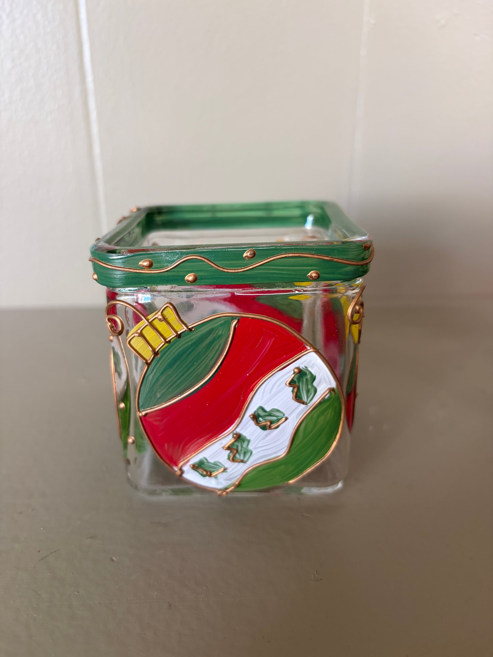 Painted Candle Votive (Ornament)