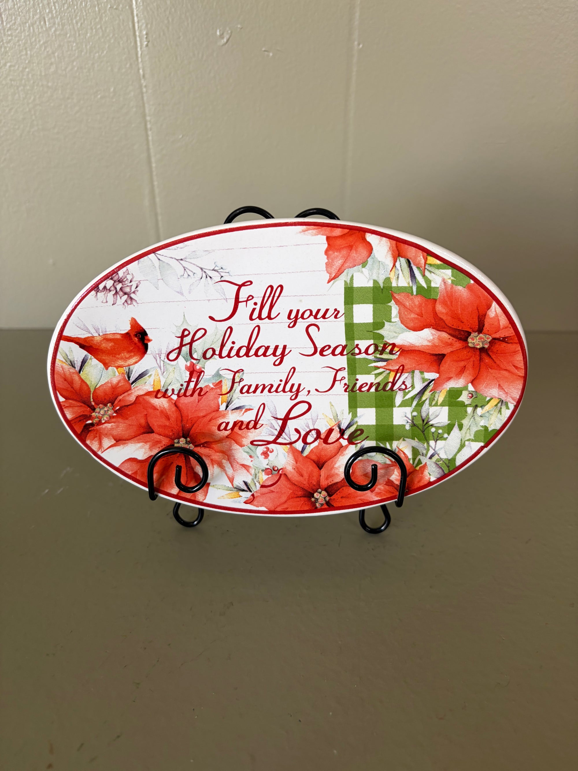 Mini Holiday Plate w/ Stand