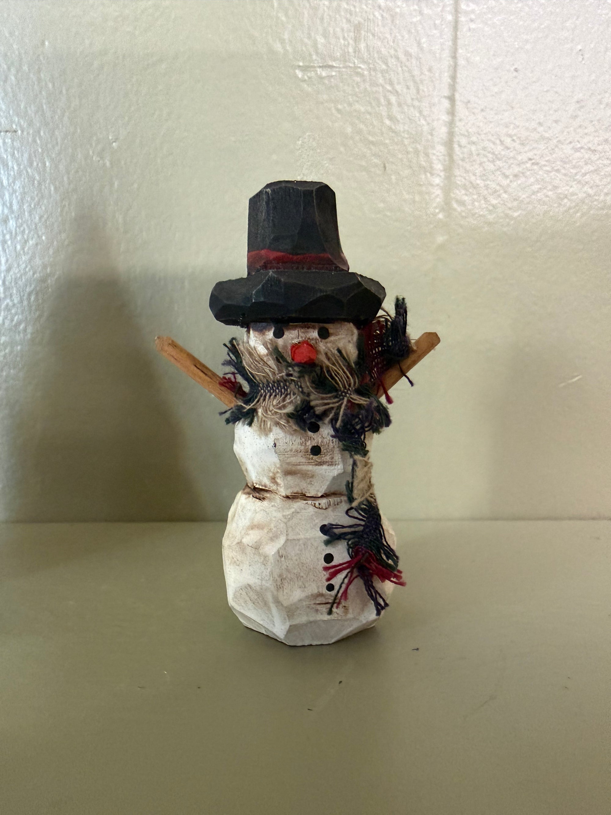 Mini Wooden Snowman