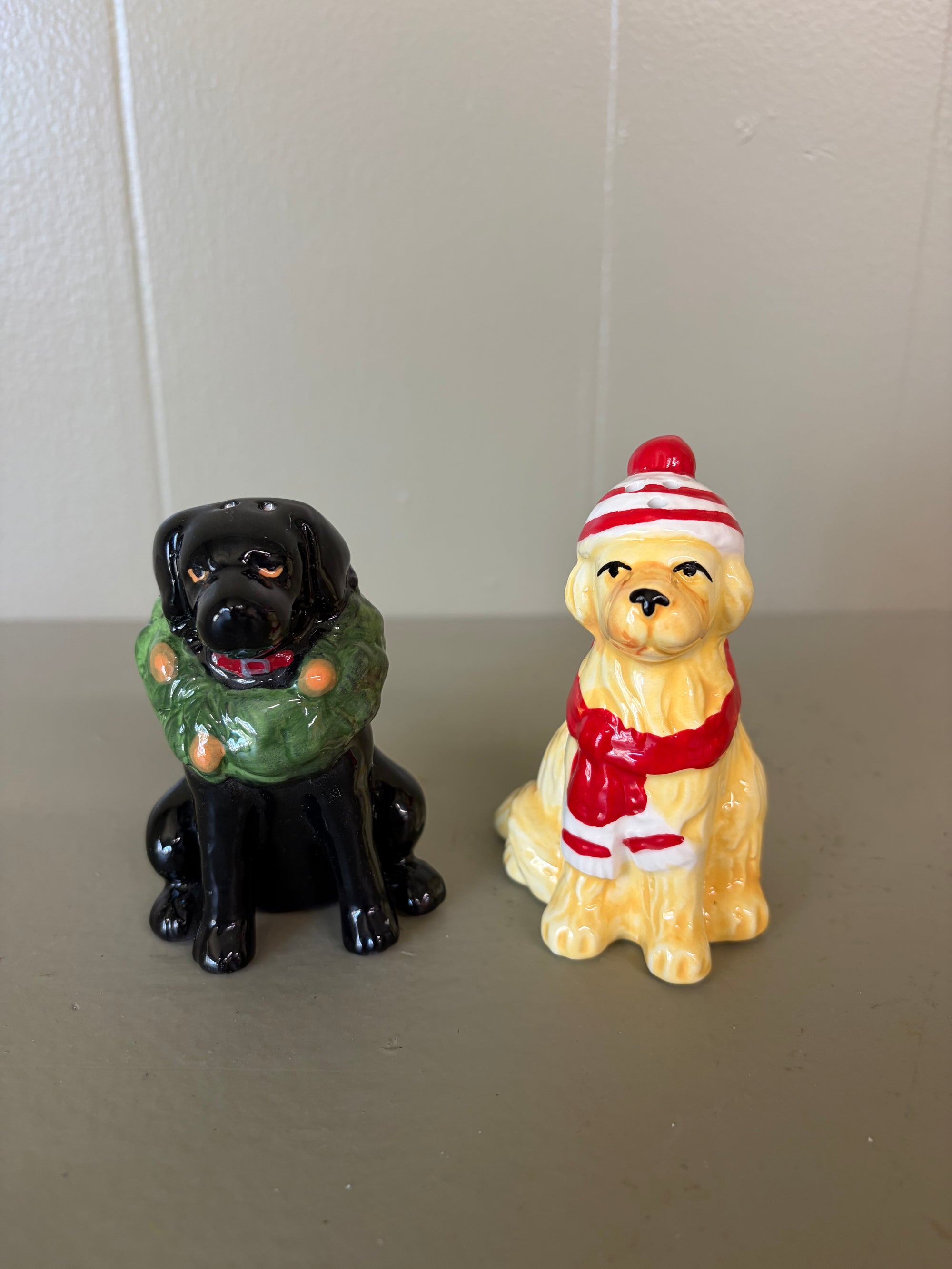Dog Pair Salt and Pepper Shakers