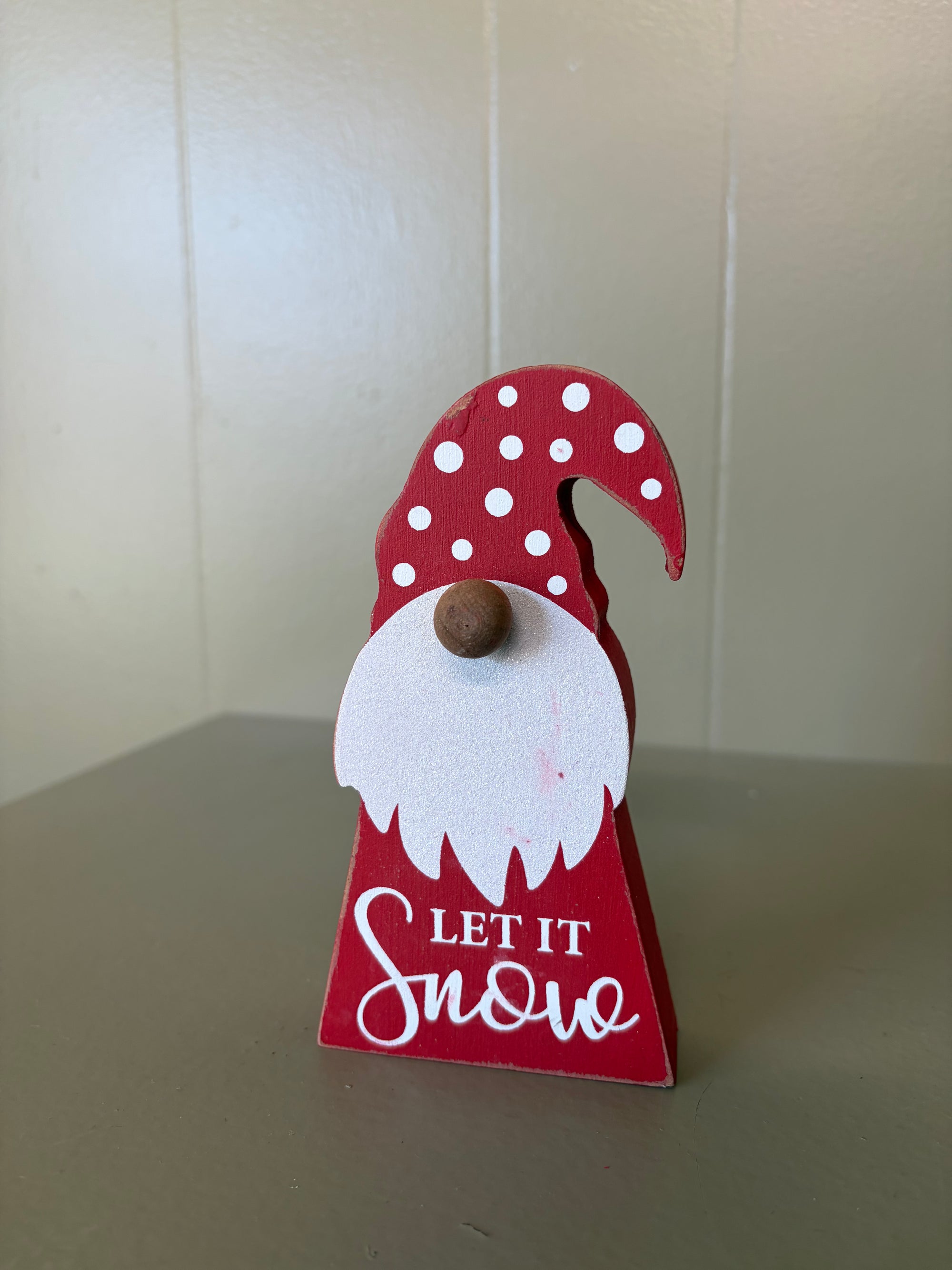Wooden Santa Gnome