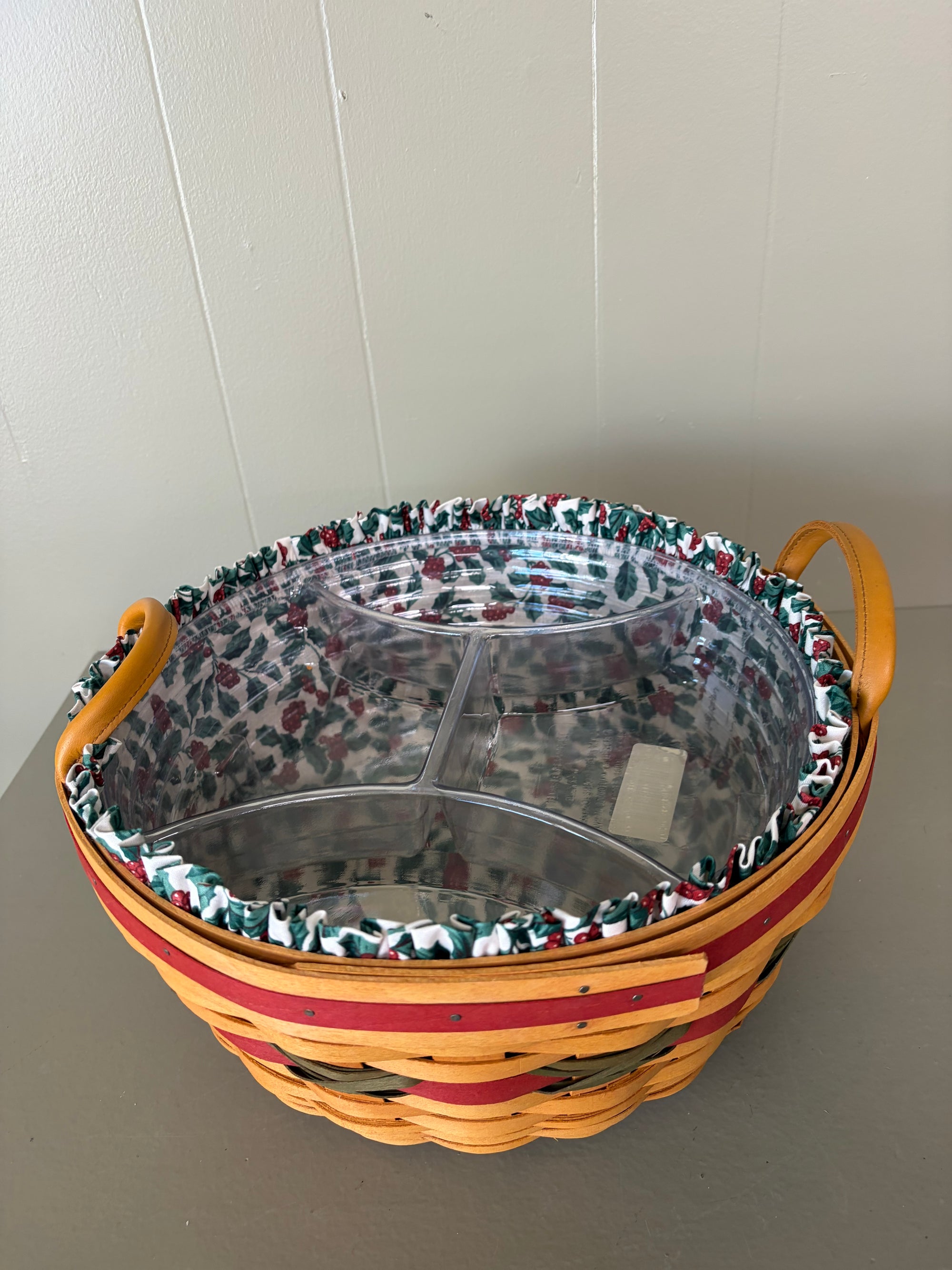 Longaberger Divided Holly Basket