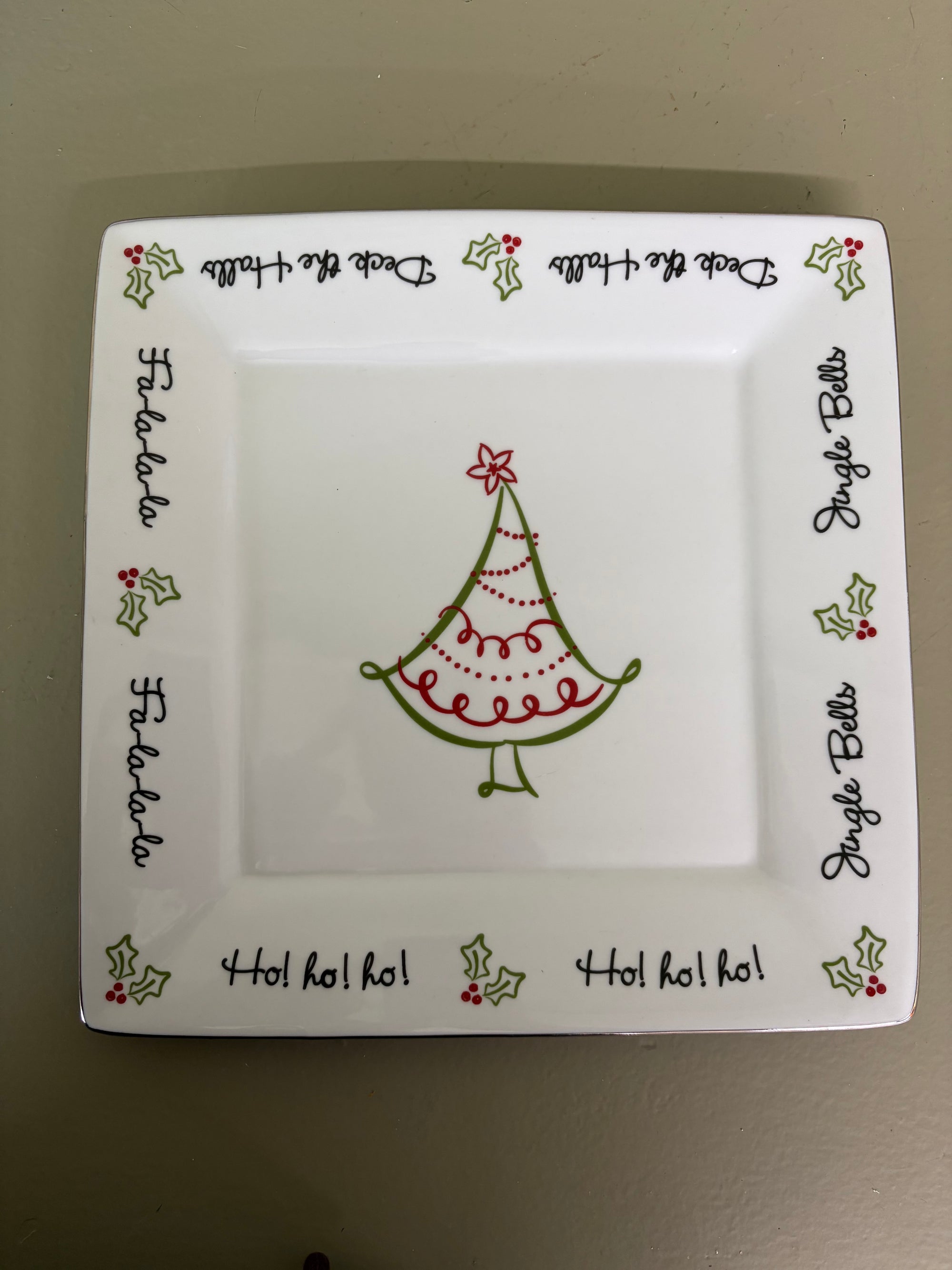 Christmas Tree  Doodle Plate