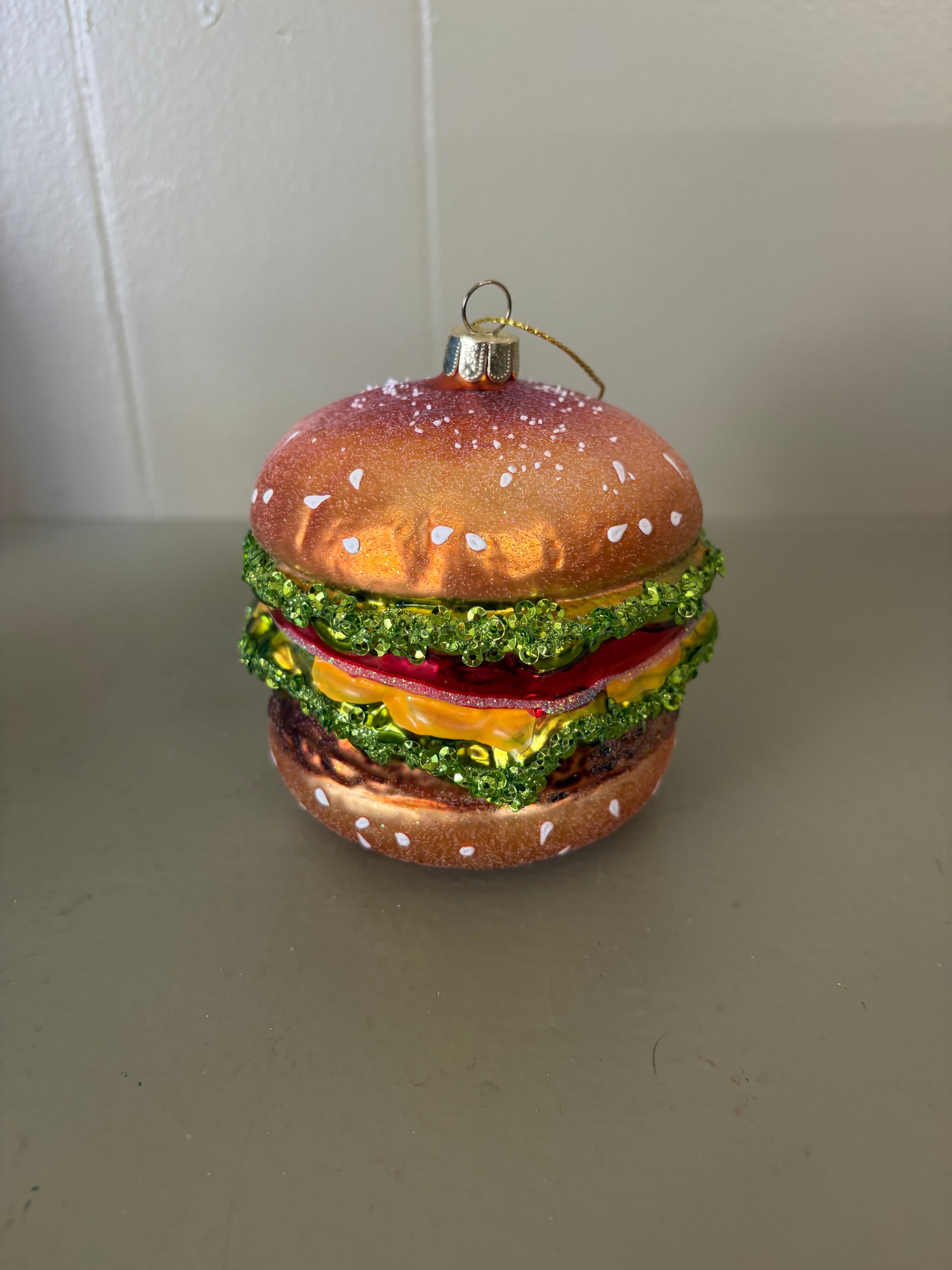Glass Burger Ornament