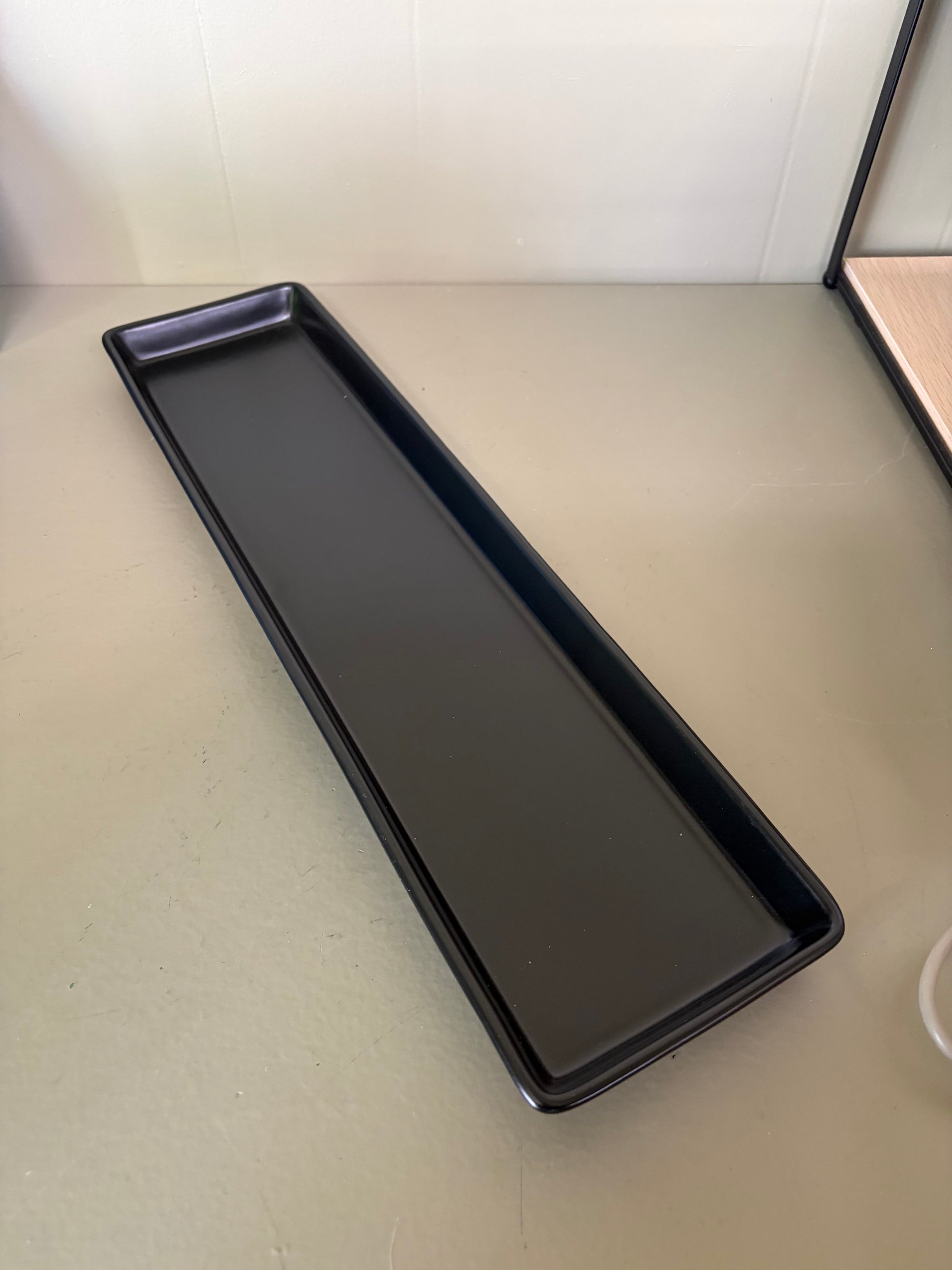 Black Rectangular Tray