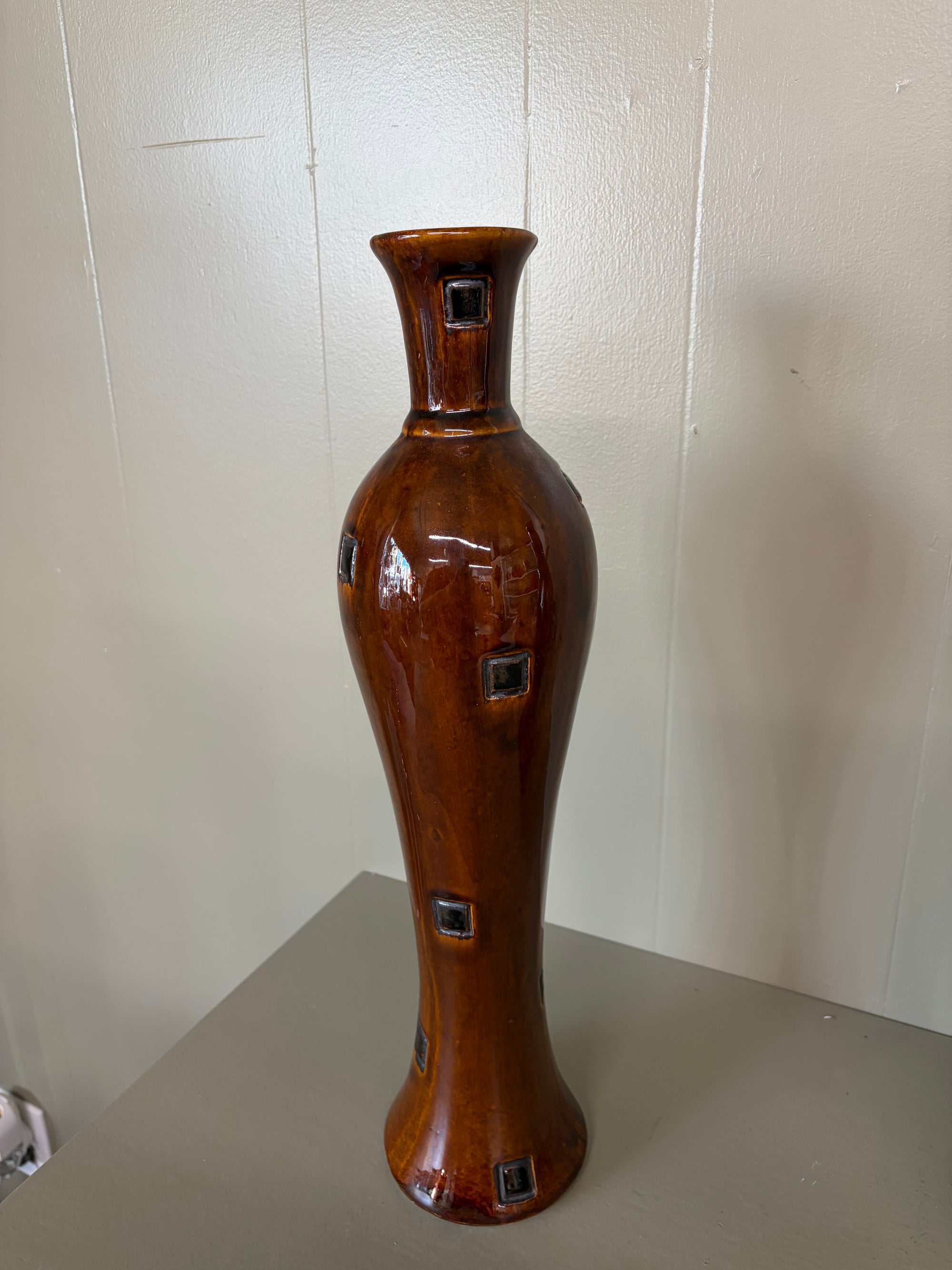Brown and Black  Vase