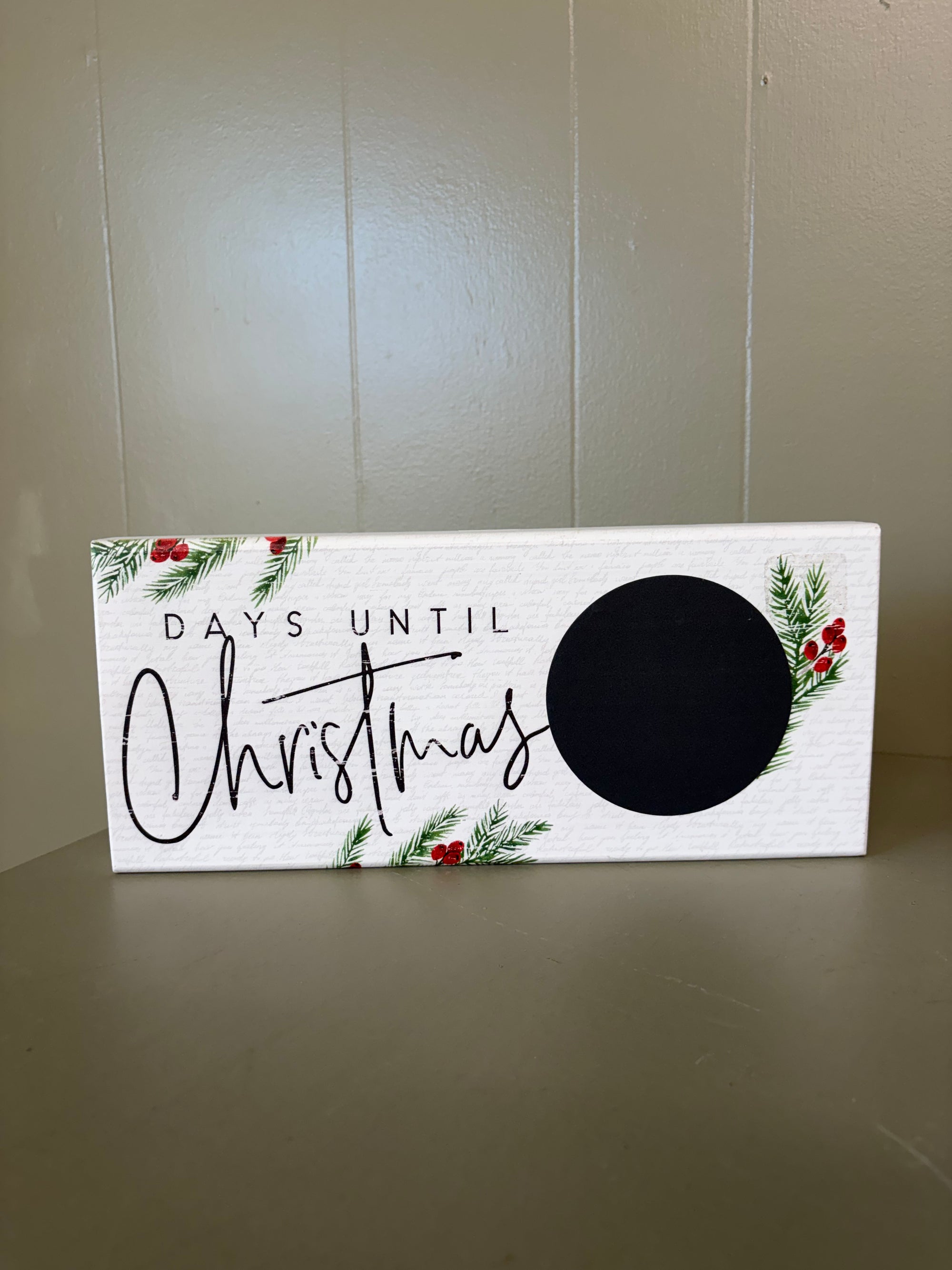 Days Till Christmas Sign