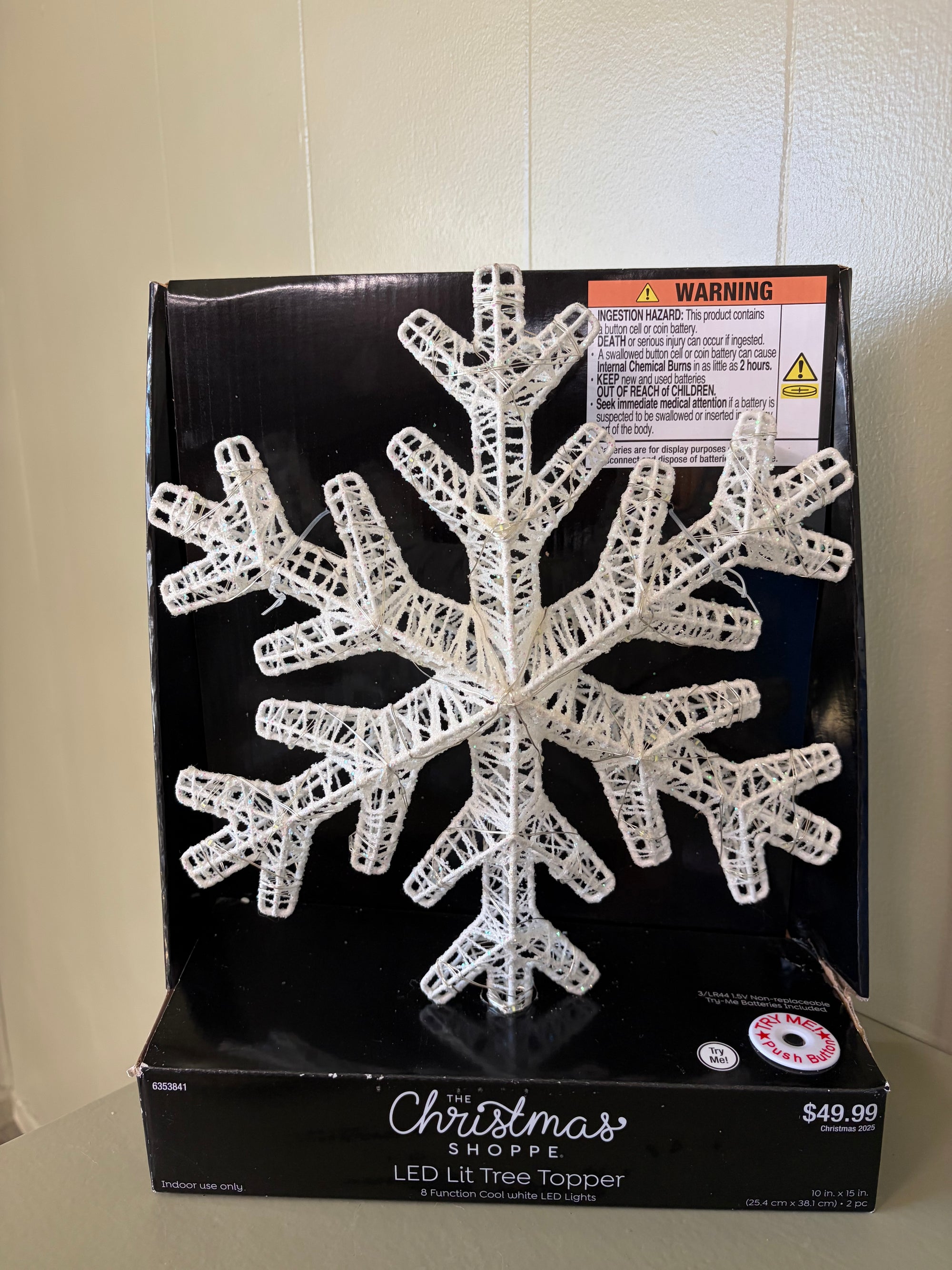 LED Snowflake Tree Topper