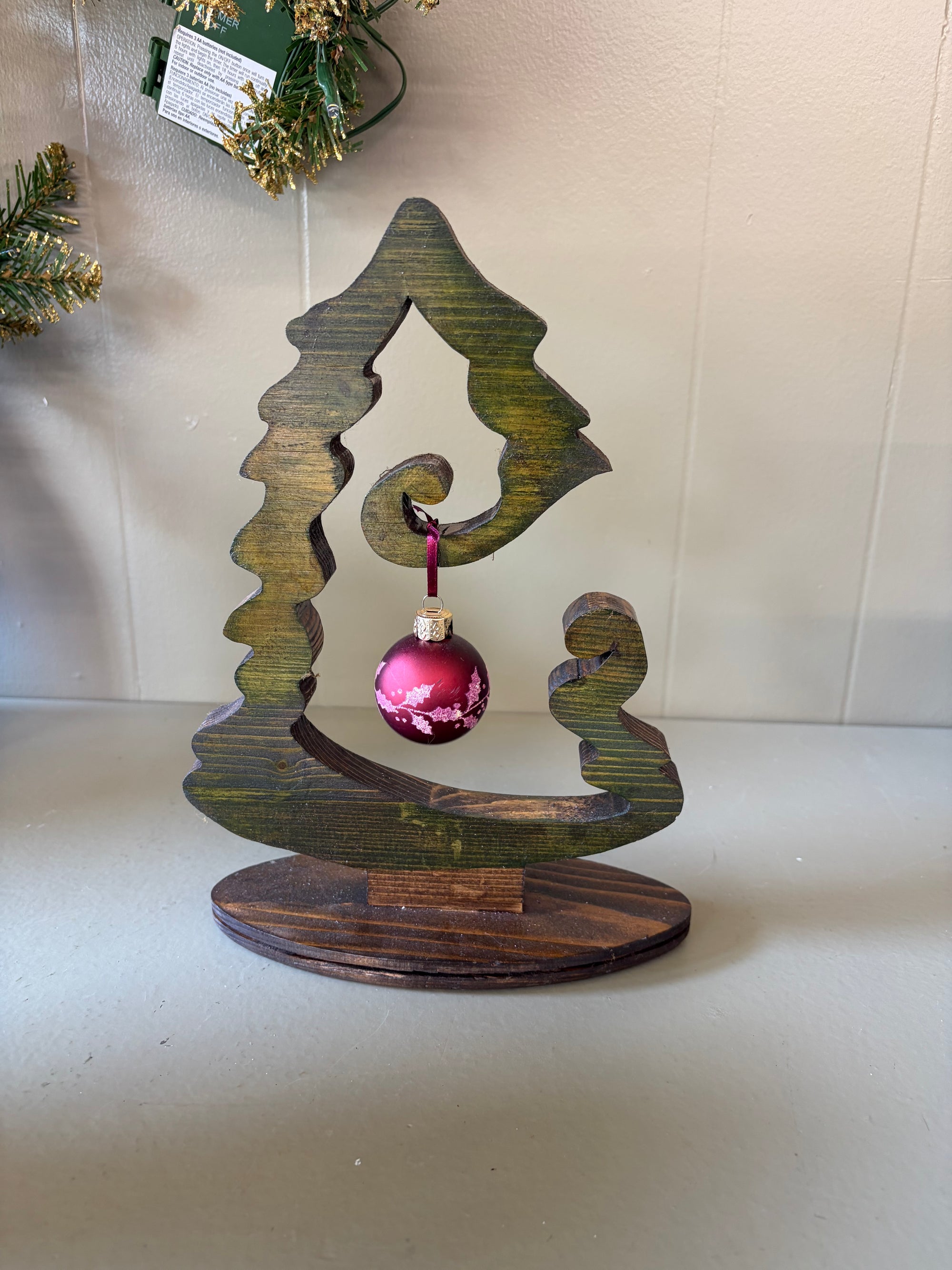 Wooden Tree with Ornament