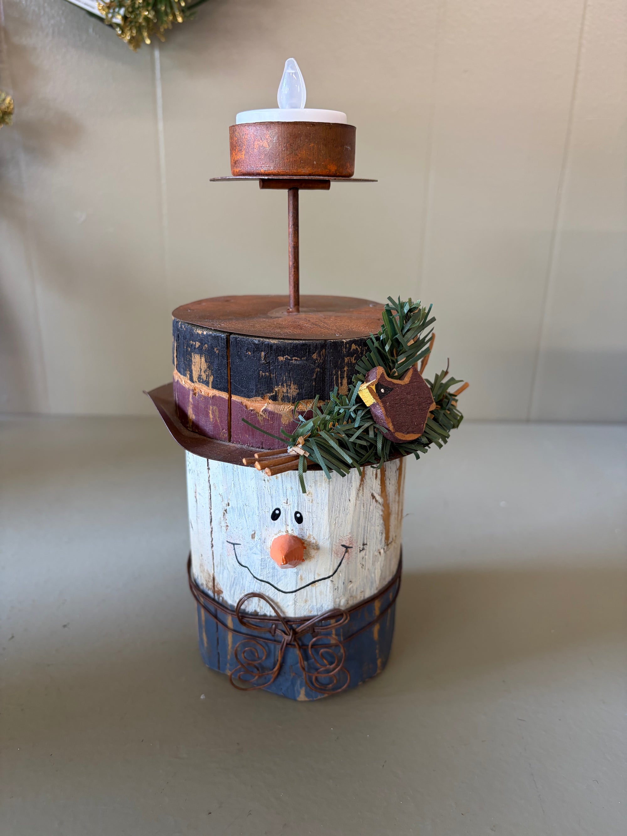 Snowman Votive, 2 pc