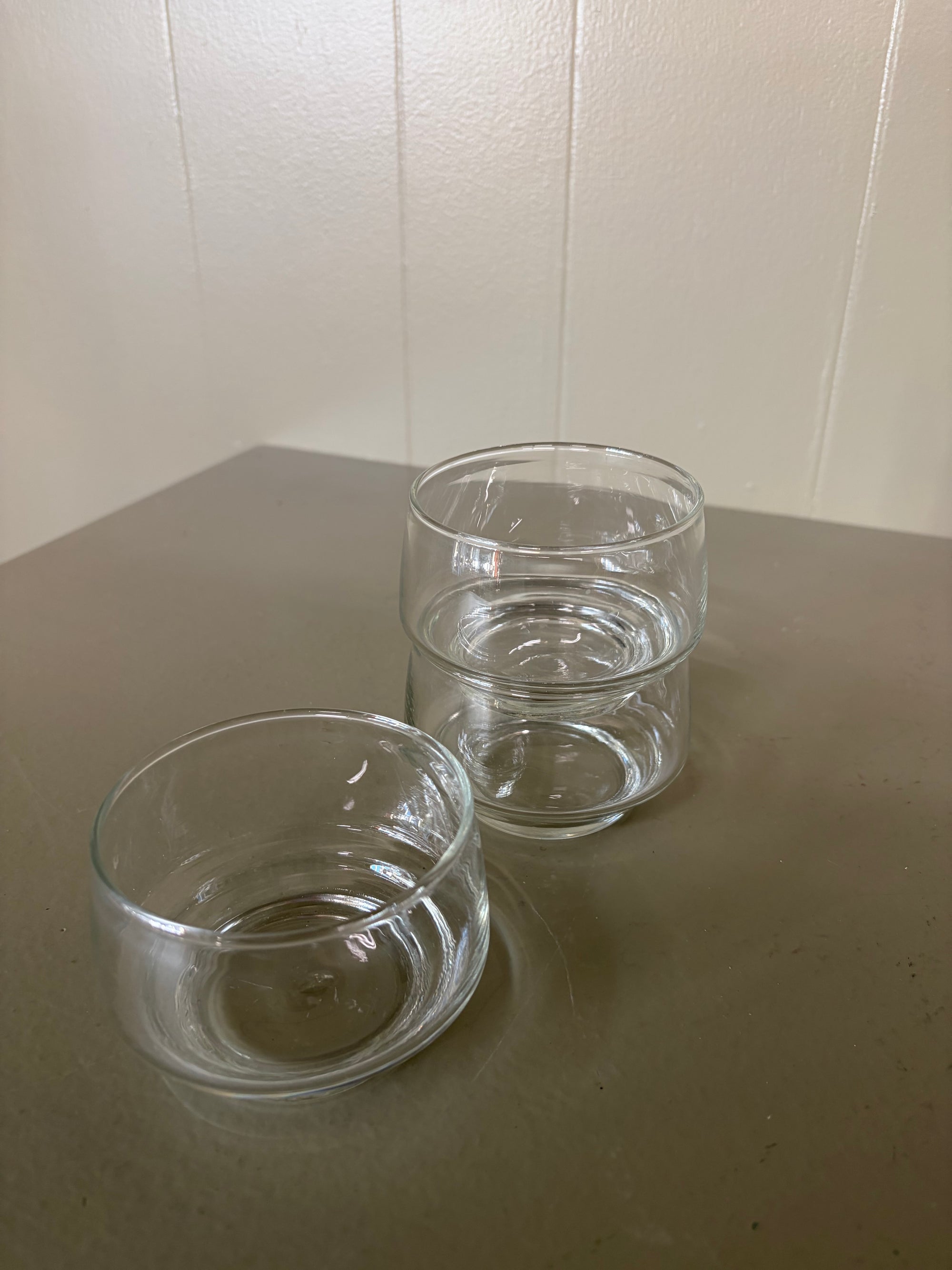 Stackable Glass Tumblers, Set of 3