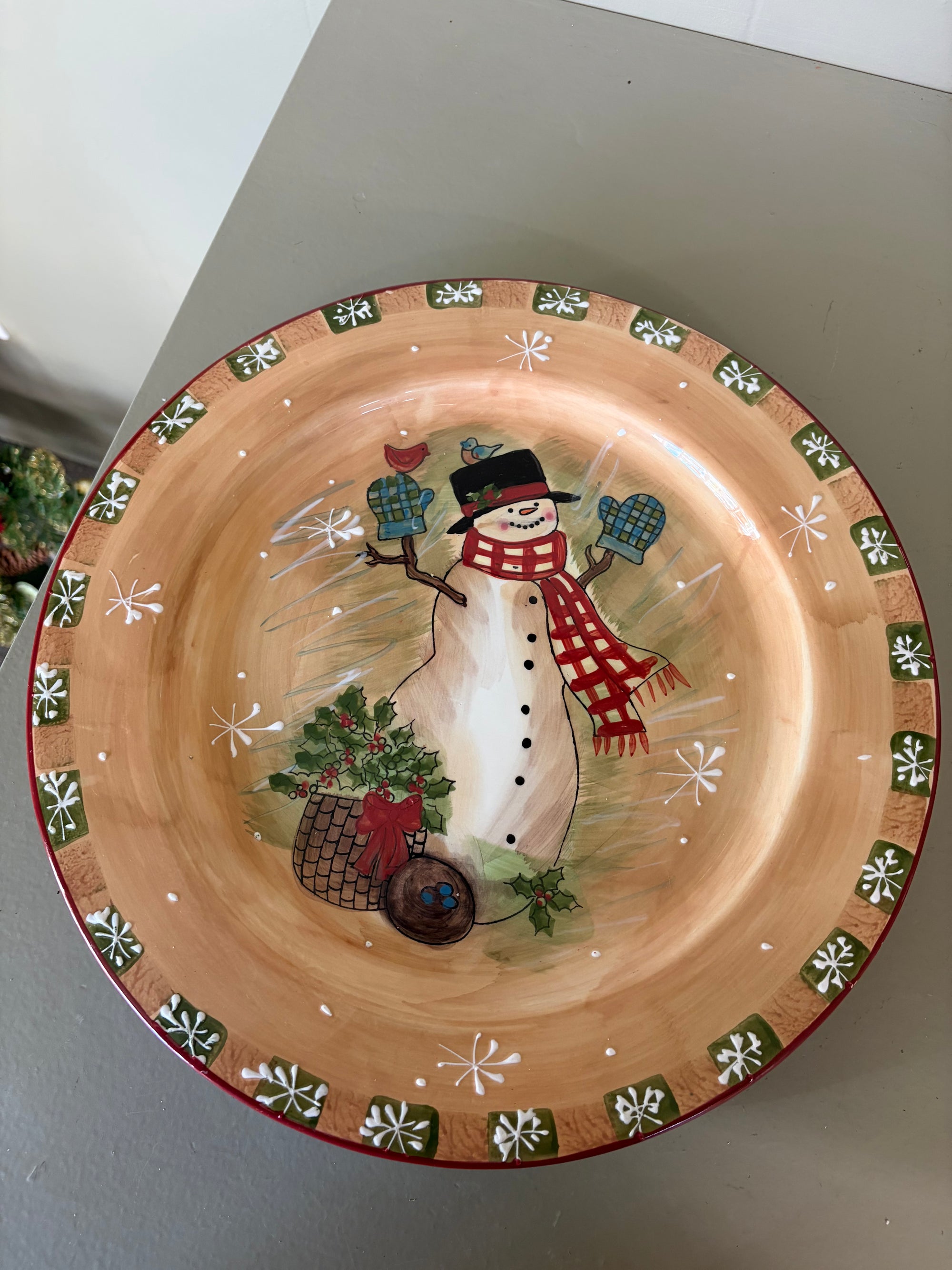Large Snowman Plate