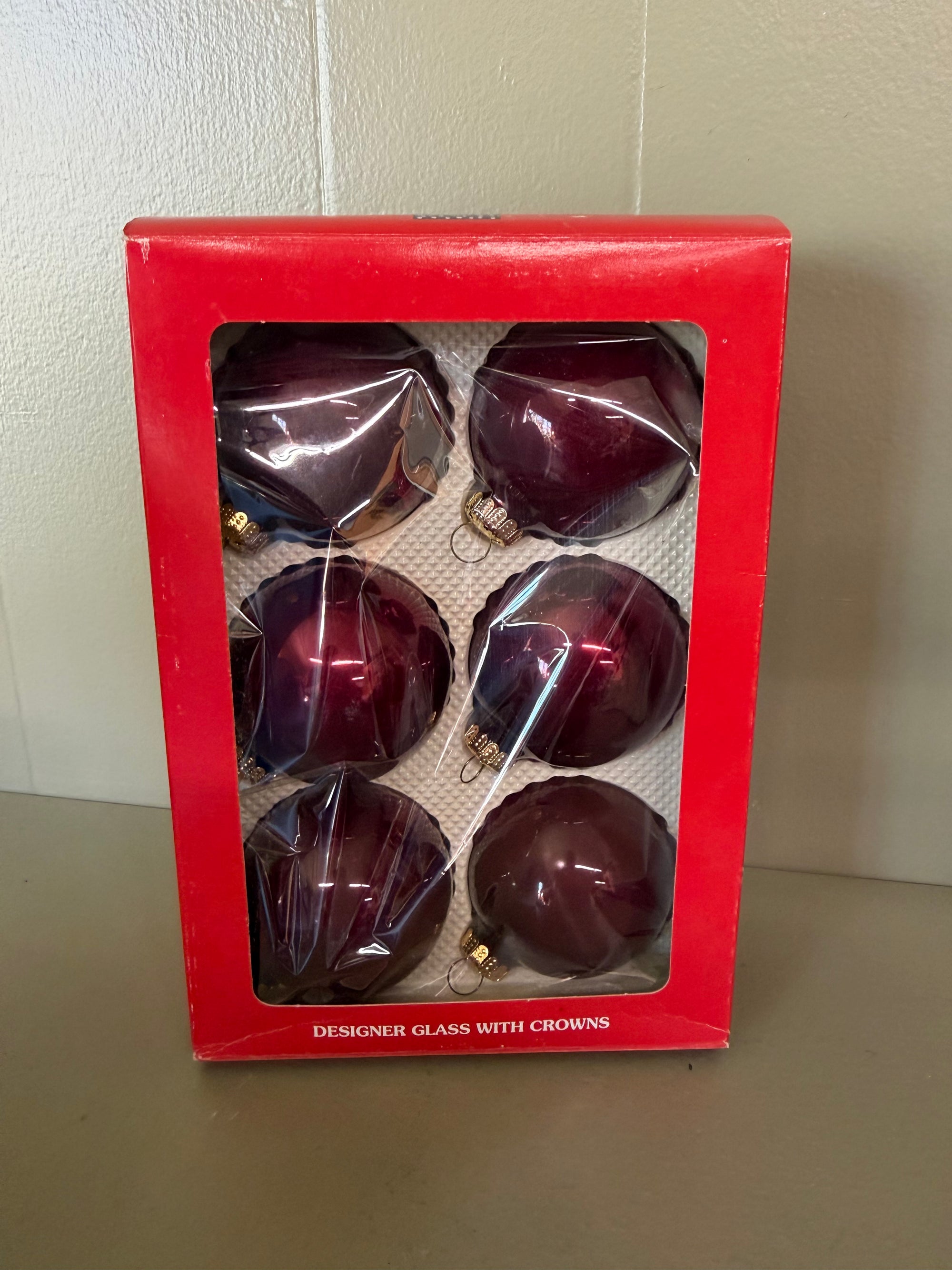 Red  Ornament Set, 6 pc set