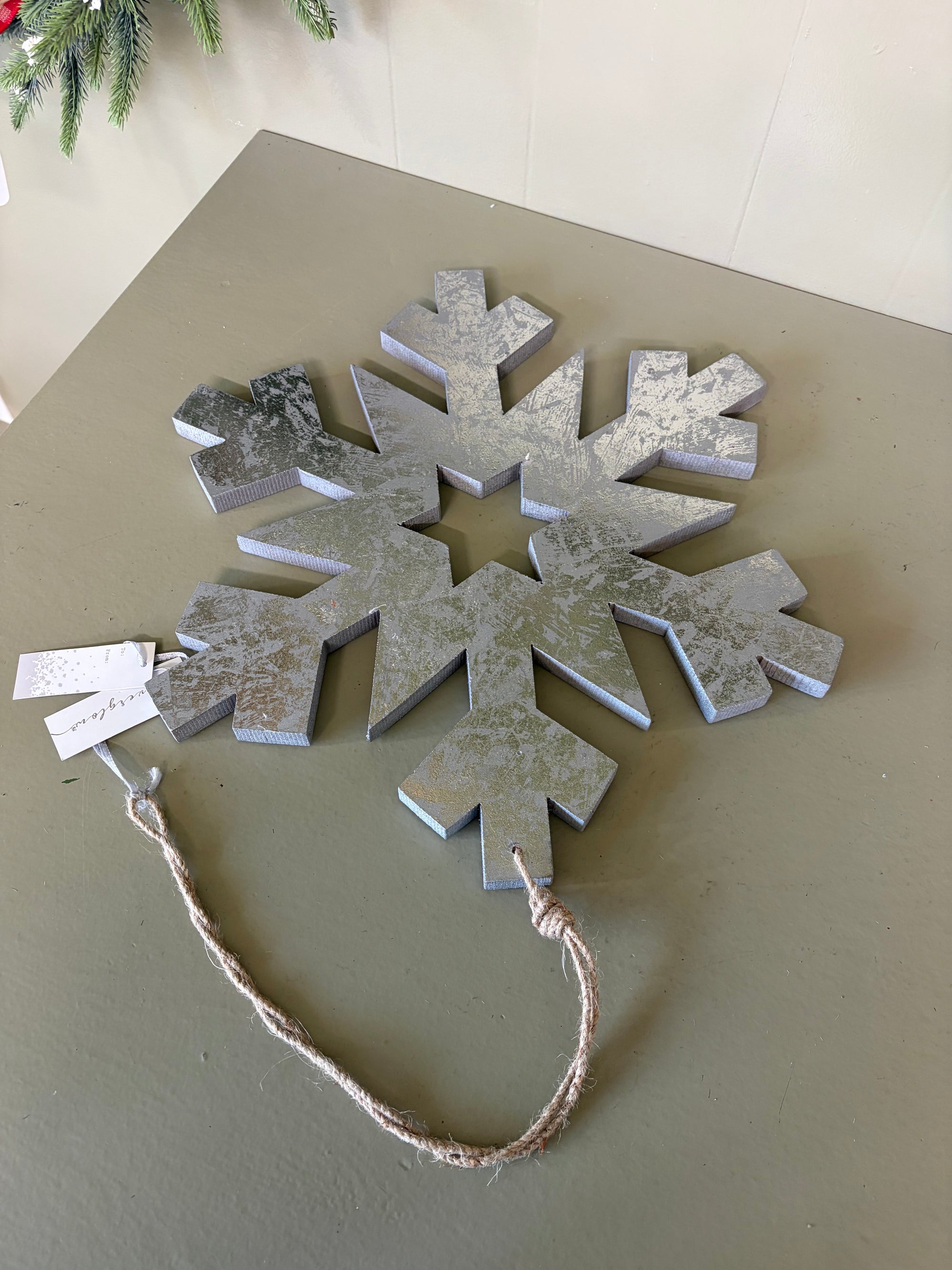 Silver  Hanging Snowflake