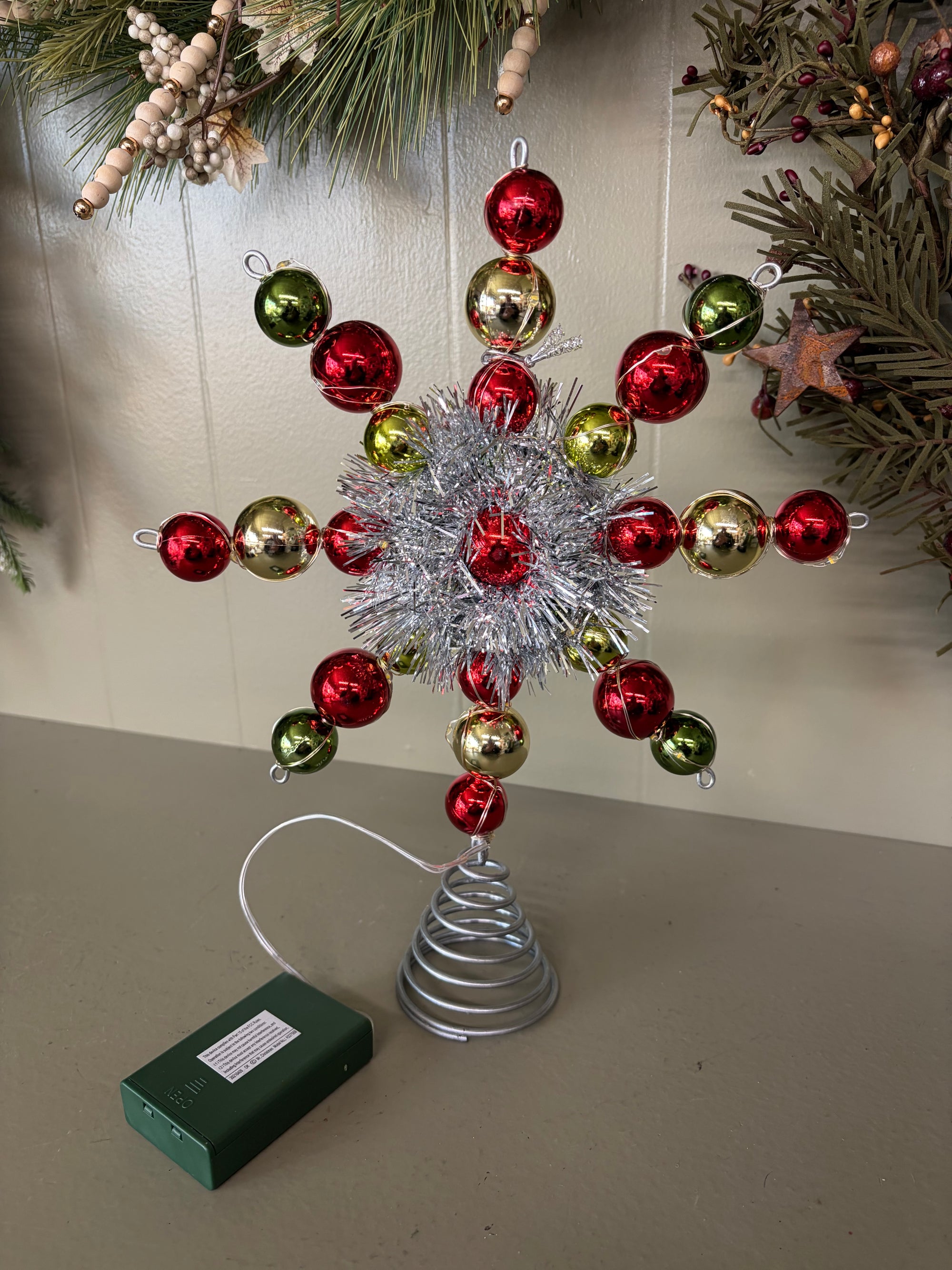 LED Snowflake Tree Topper