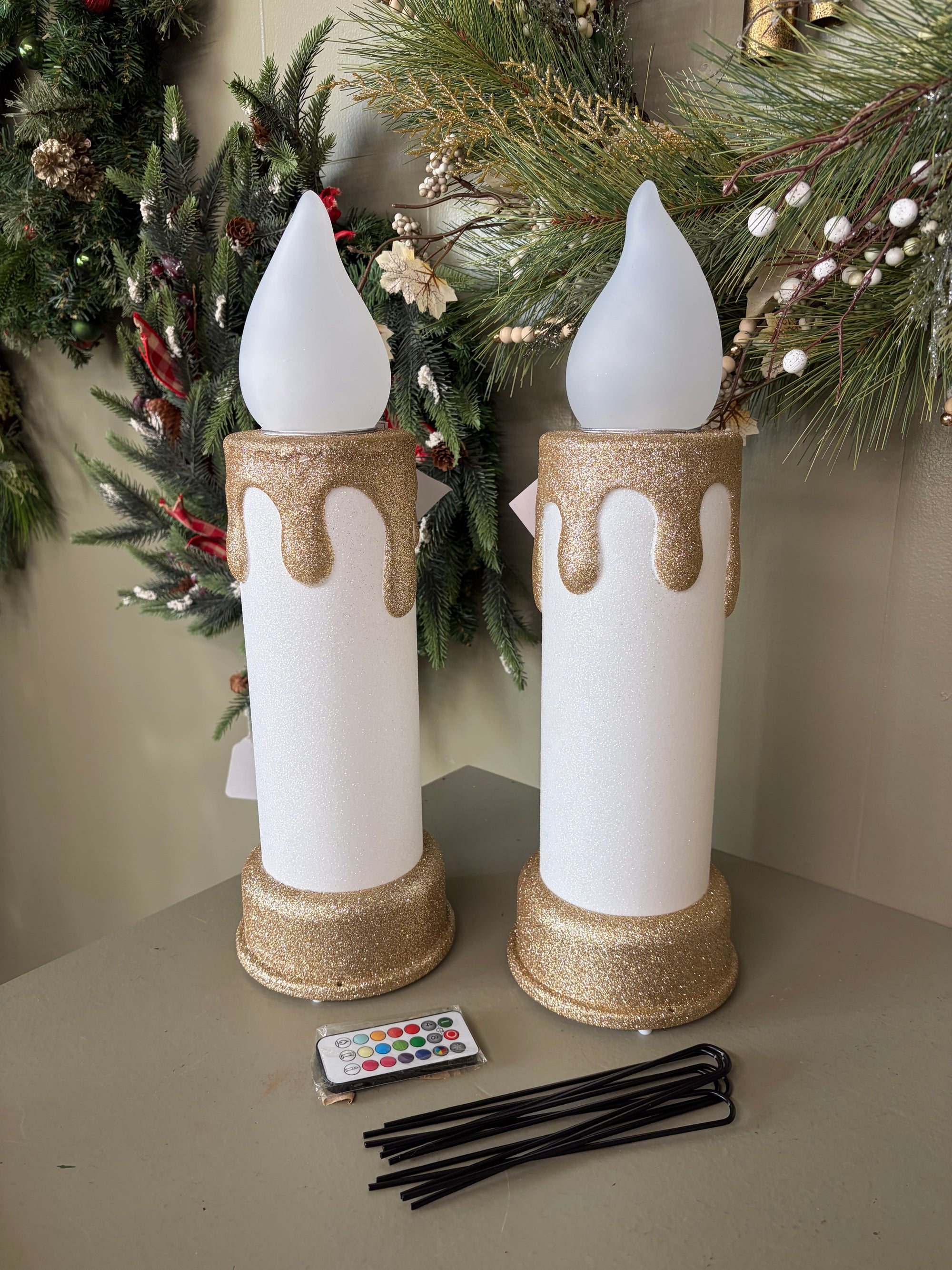 Blow Mold Candle Set, Set of 3