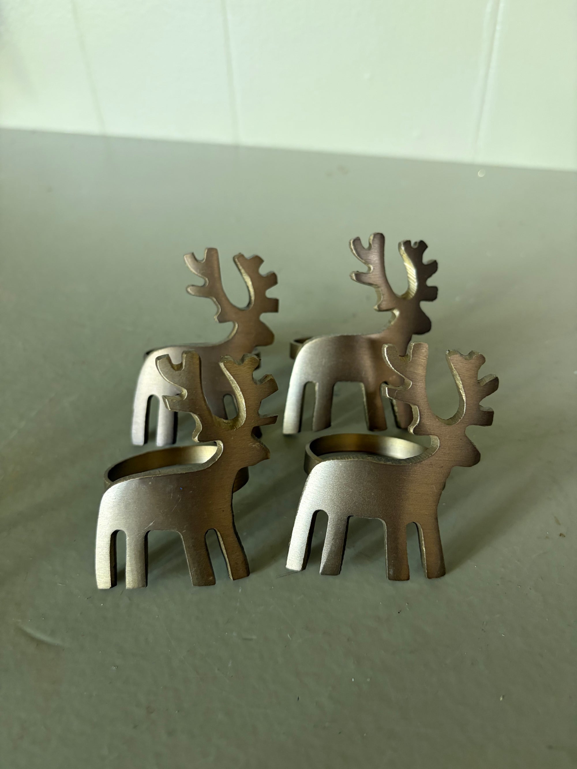 Reindeer Napkin Rings, Set of 4