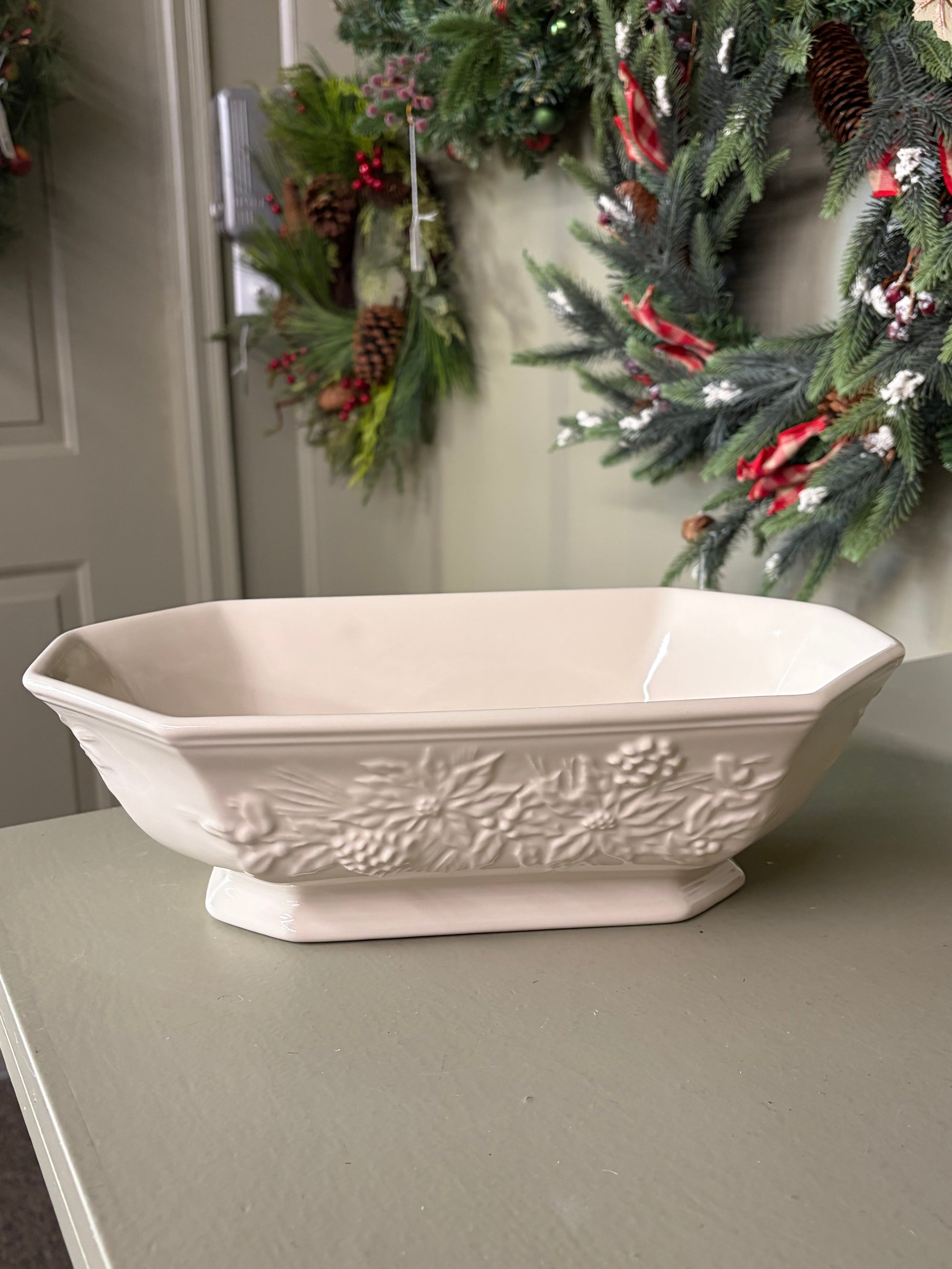 Longaberger Embossed Serving Bowl