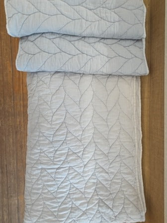 Blue  Quilt and Sham Set of 3, Full/Double