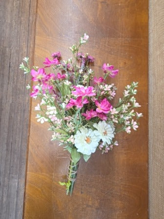 Pink and White  Floral 8 Stems