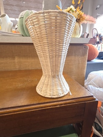 Cream Handmade Rattan Vase