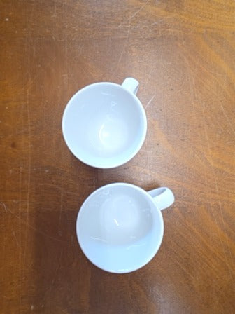 White  Espresso Mugs Set of 2