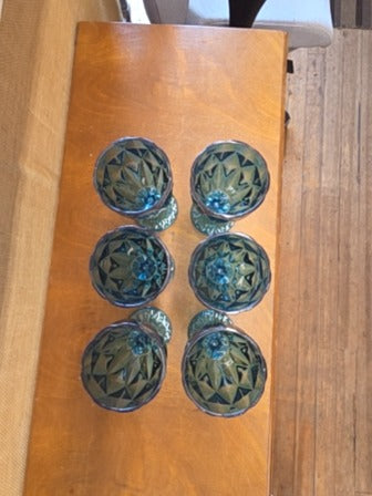 Blue  Wine Glasses, Set of 6