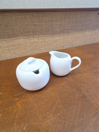 White Dansk Cream and sugar set of 2