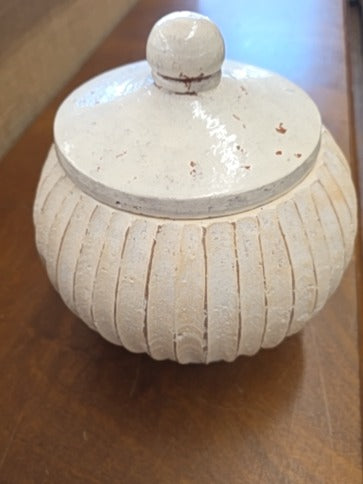Off-White  White Textured Vase